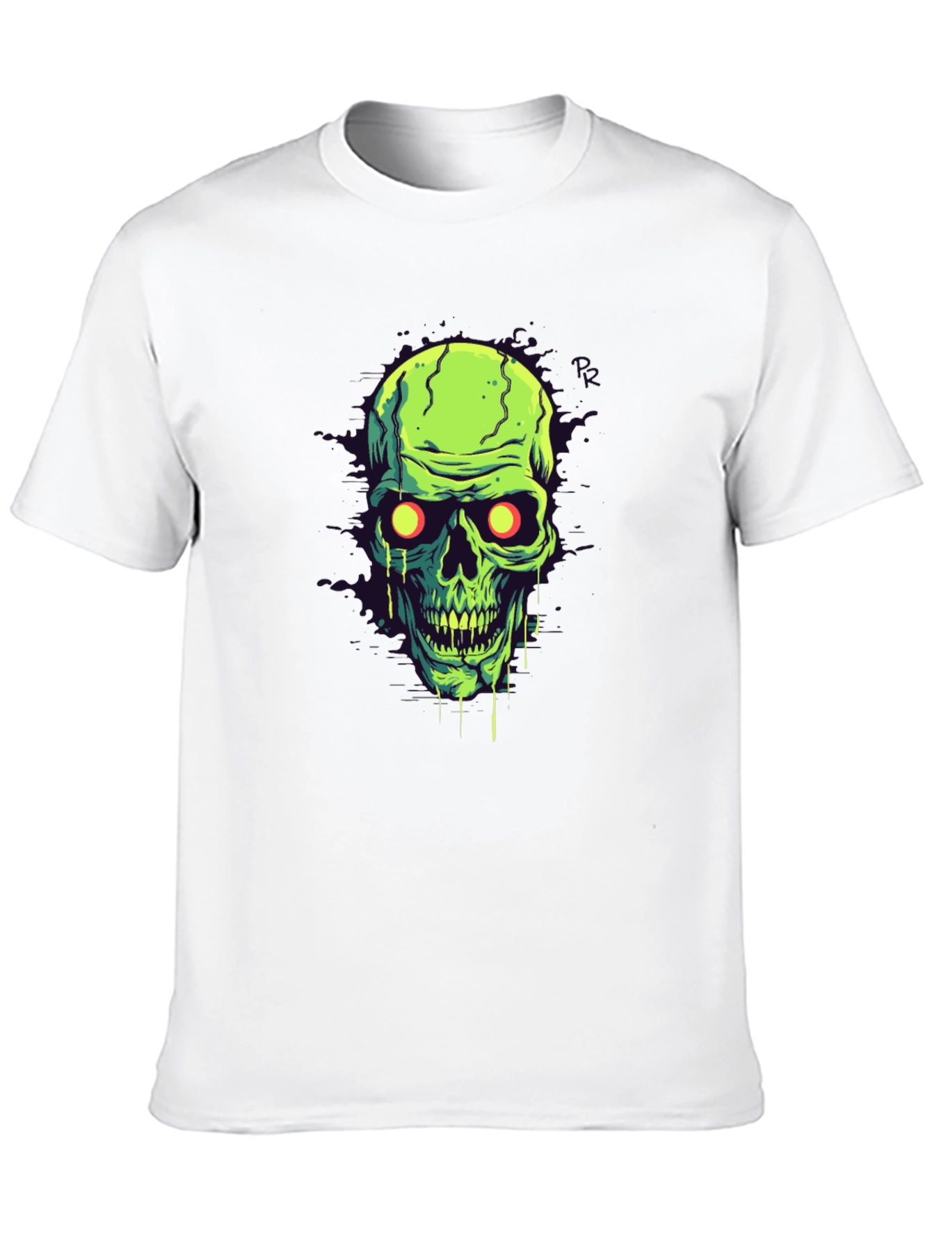 Glow-in-the-Dark Skull Graphic Tee