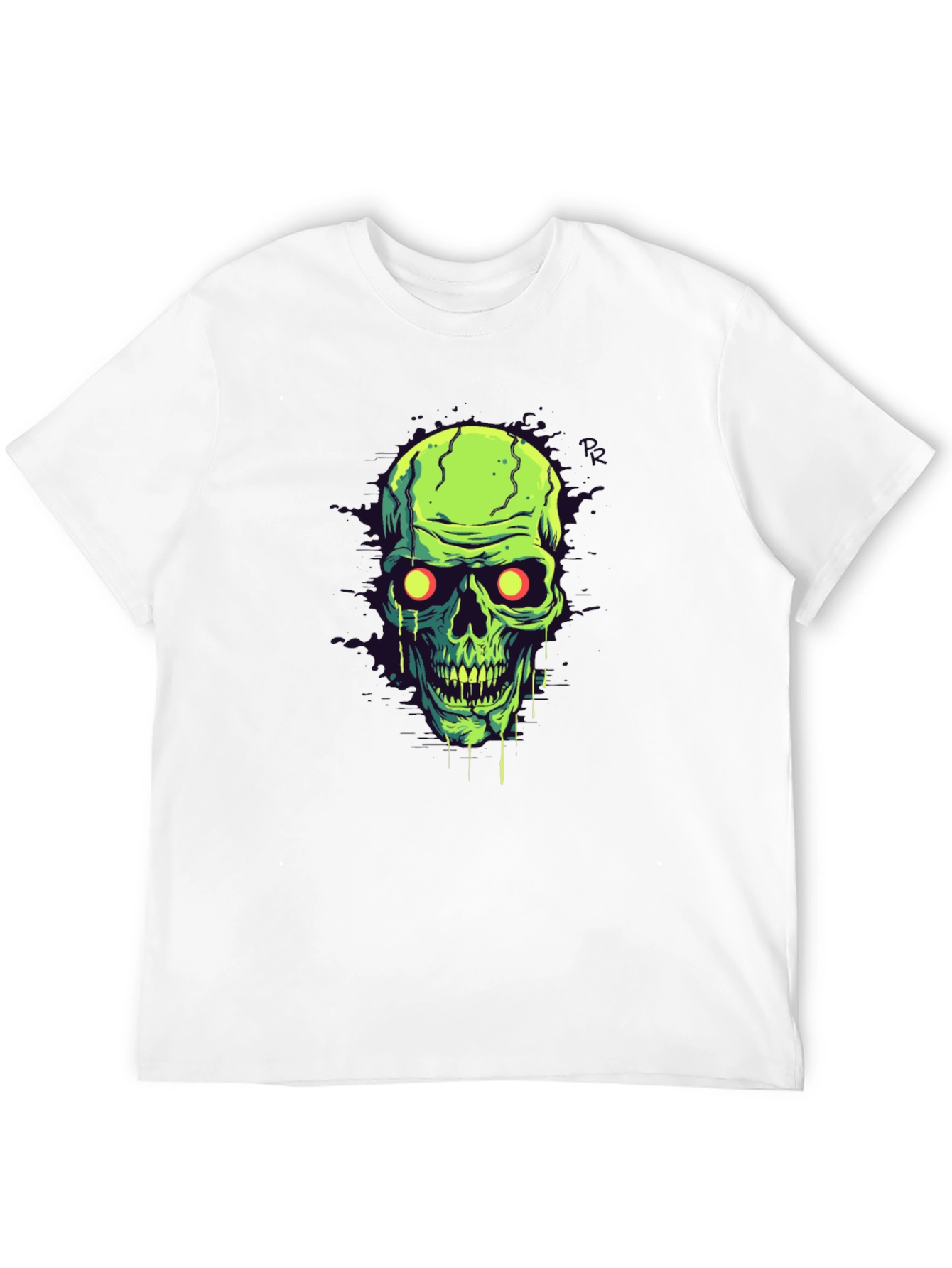 Glow-in-the-Dark Skull Graphic Tee