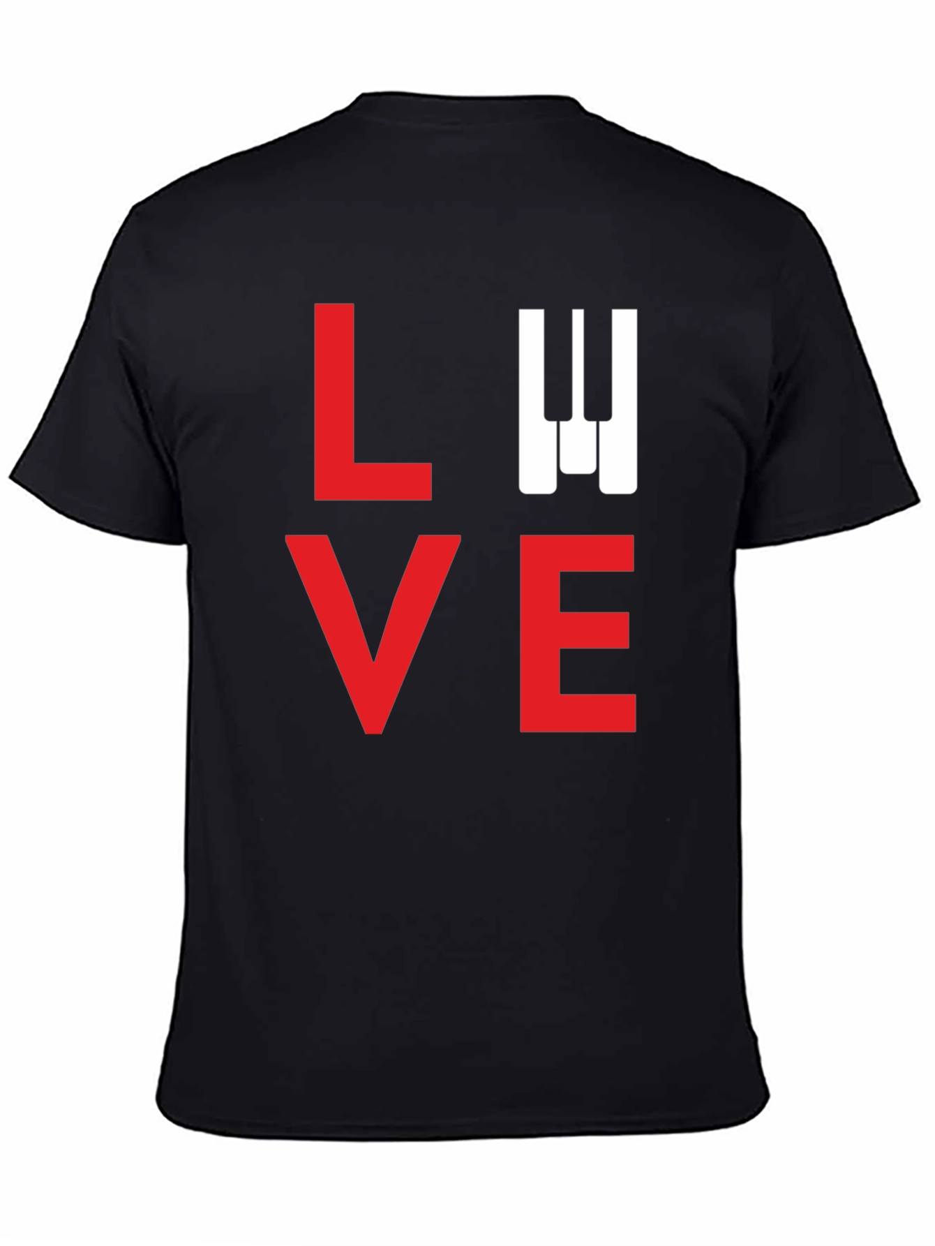 LOVE Piano Keys Black T-Shirt