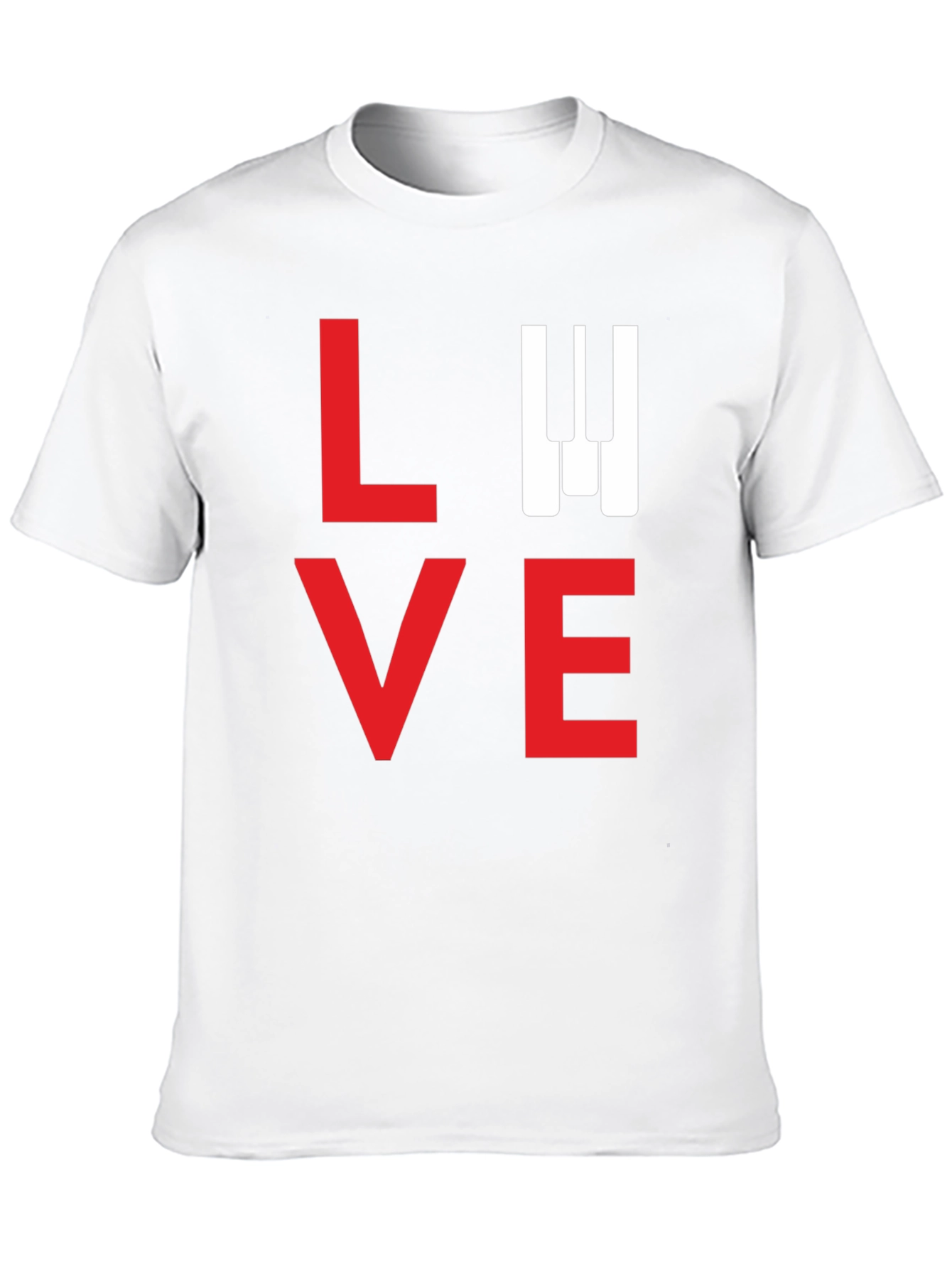 LOVE Piano Keys Black T-Shirt