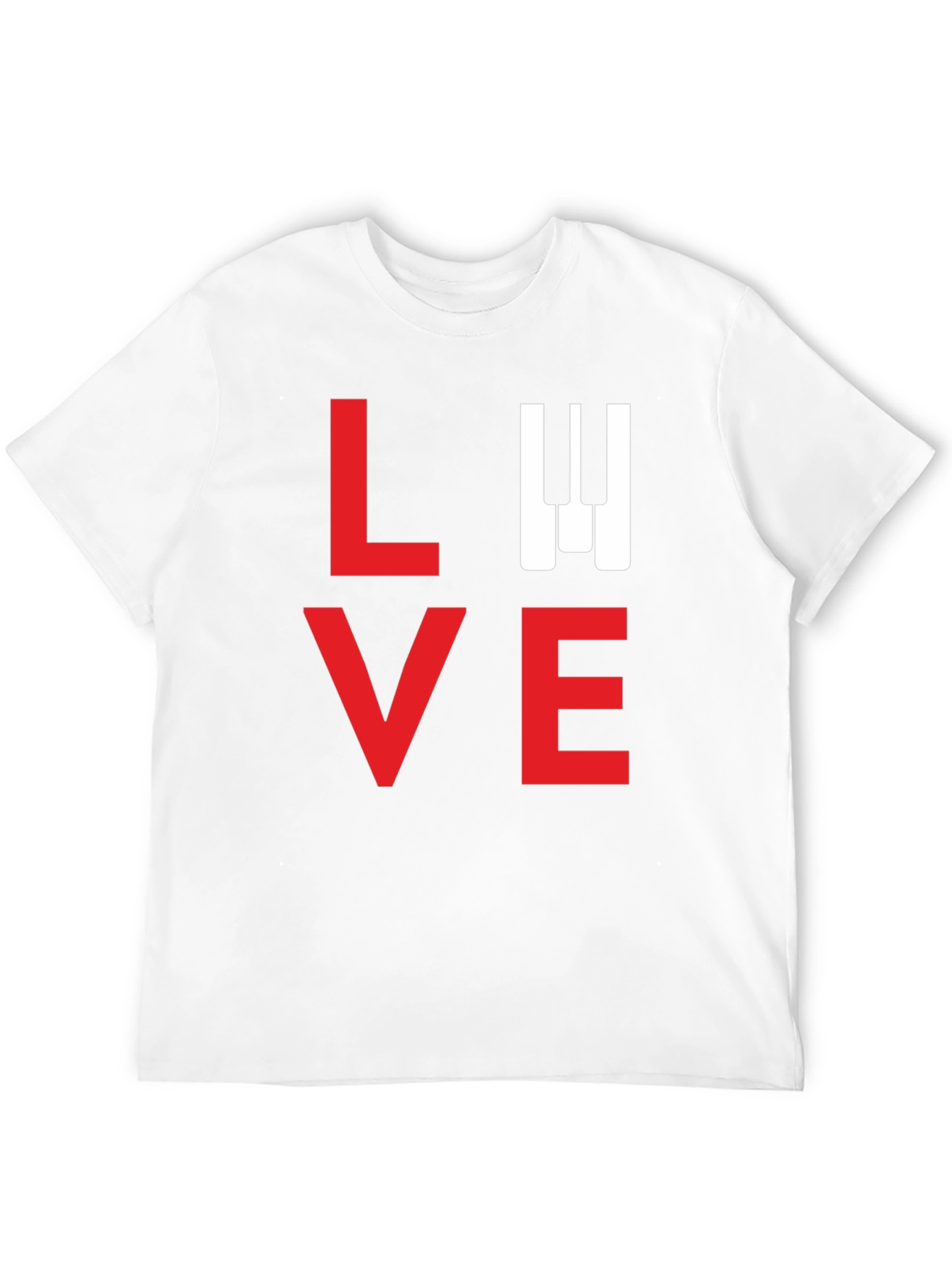 LOVE Piano Keys Black T-Shirt