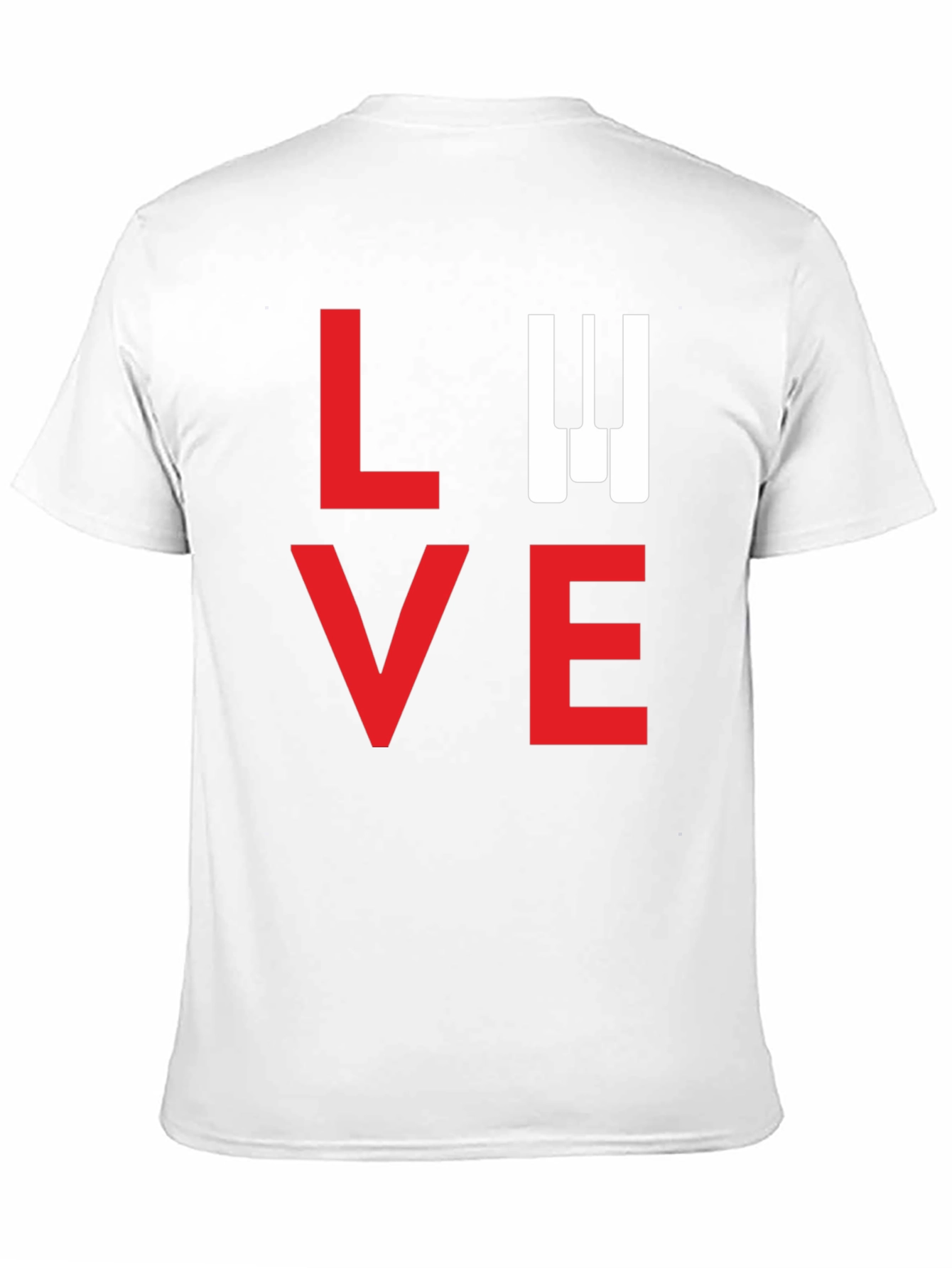 LOVE Piano Keys Black T-Shirt