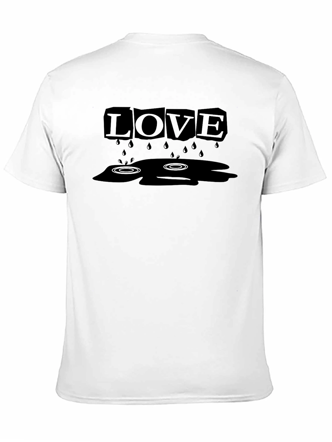 Mens Black LOVE Graphic Tee