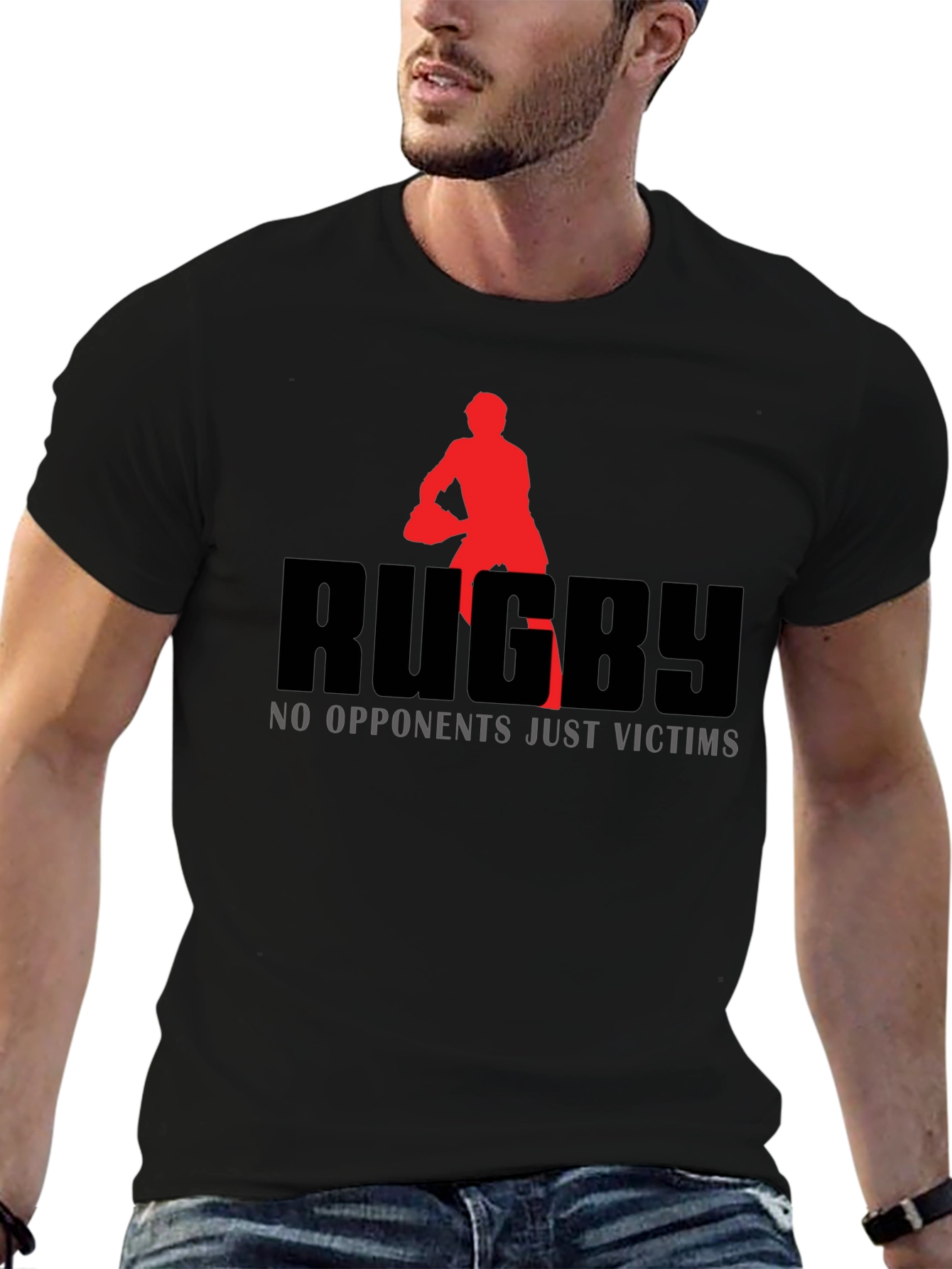 Rugby Graphic T-Shirt: No Opponents Just Victims!