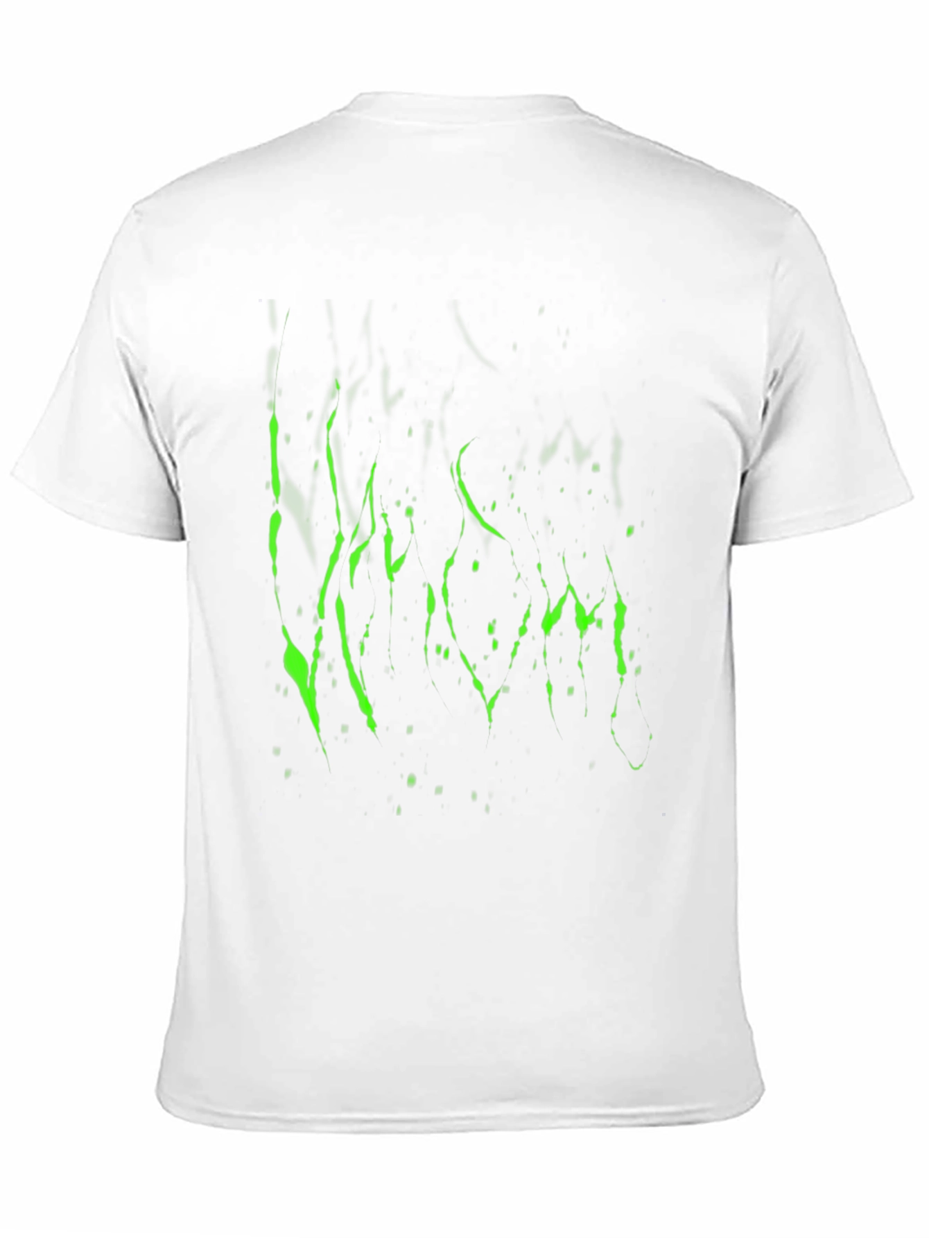 Mens Black T-Shirt with Green Graphic Print