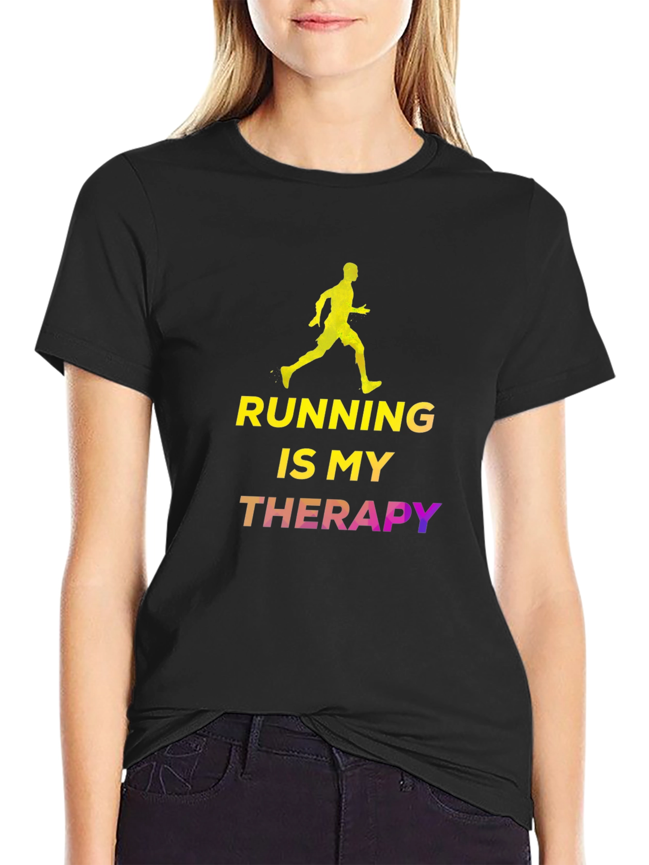 Running is My Therapy Graphic T-Shirt