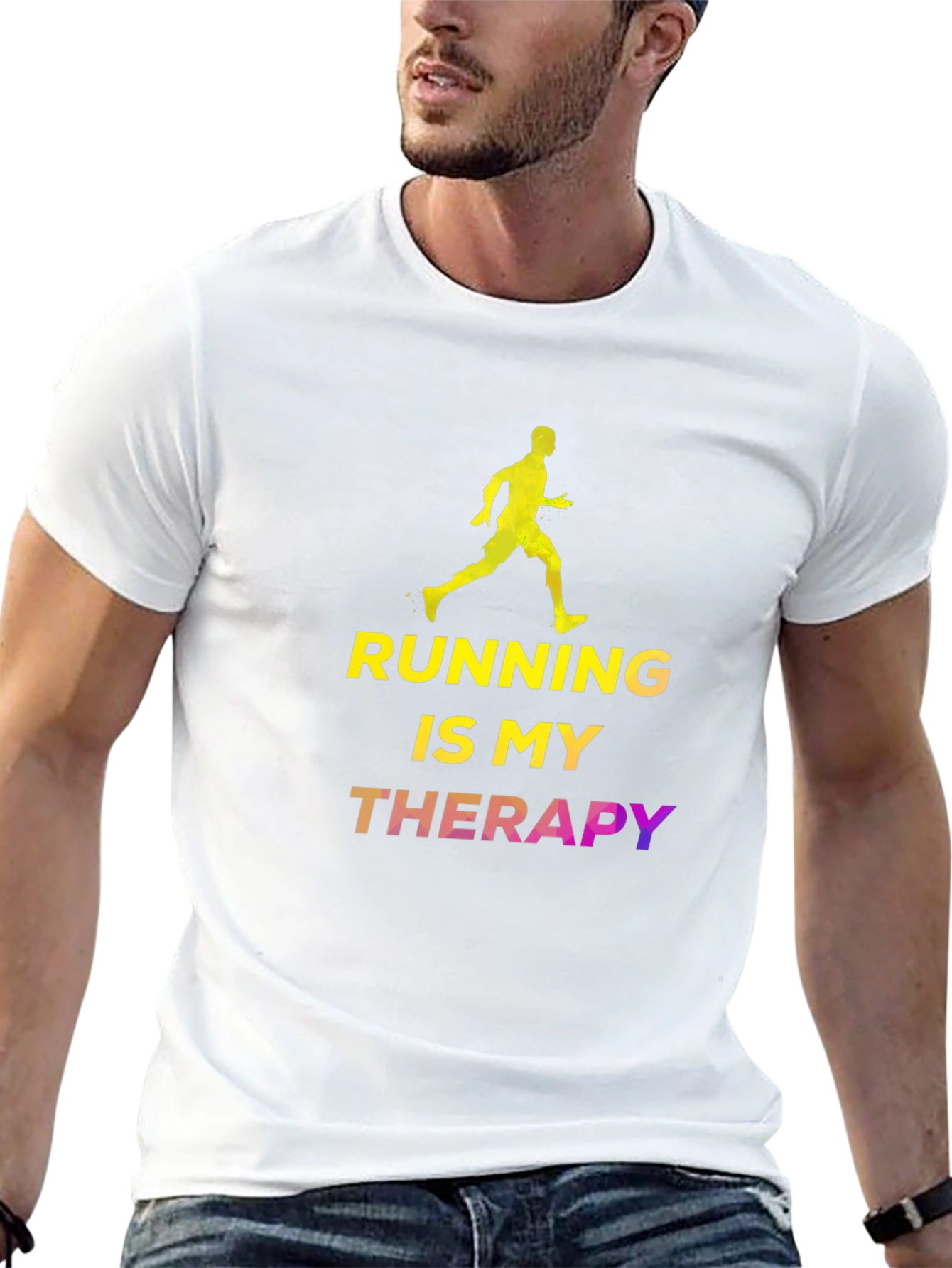 Running is My Therapy Graphic T-Shirt