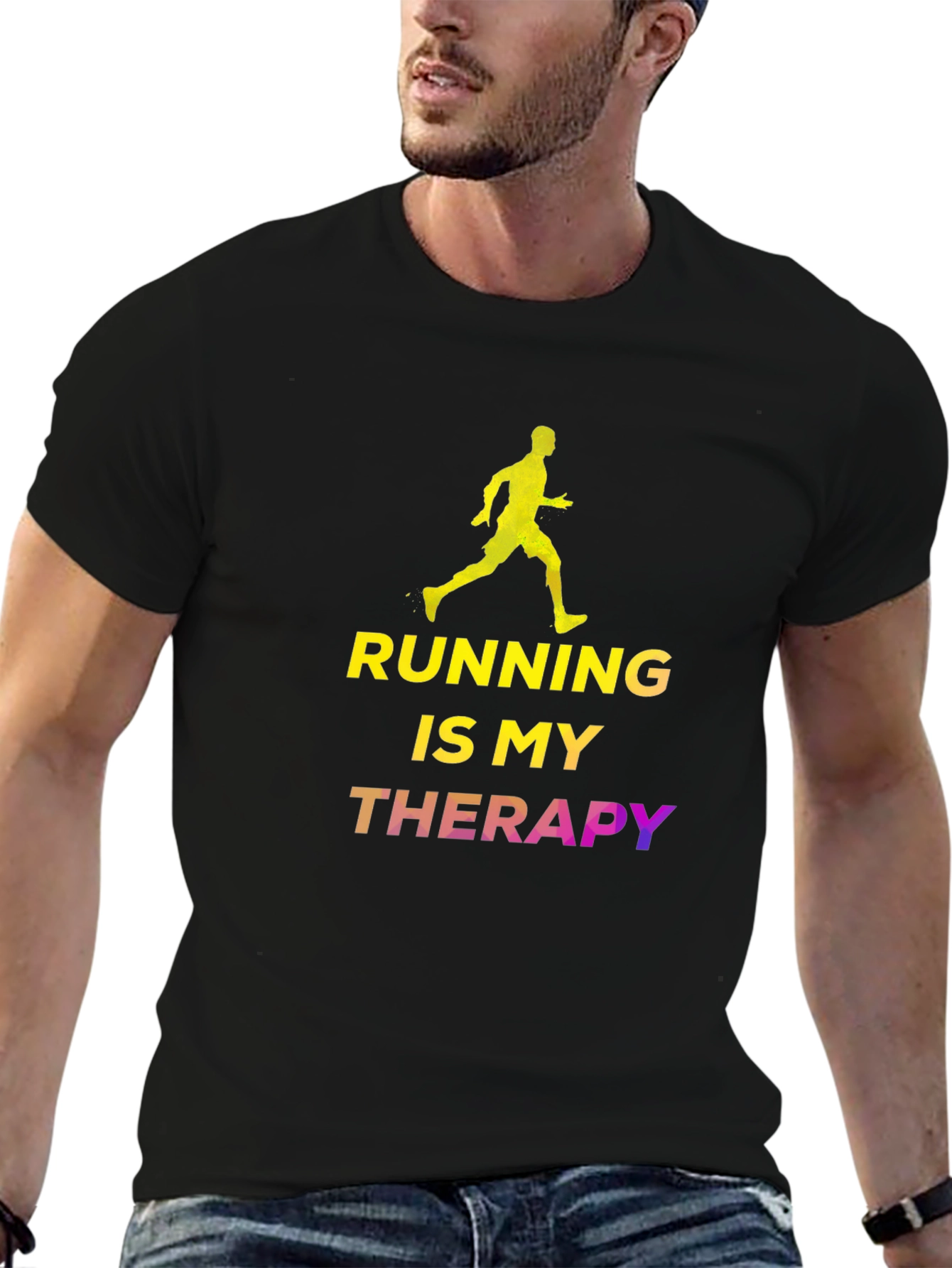 Running is My Therapy Graphic T-Shirt