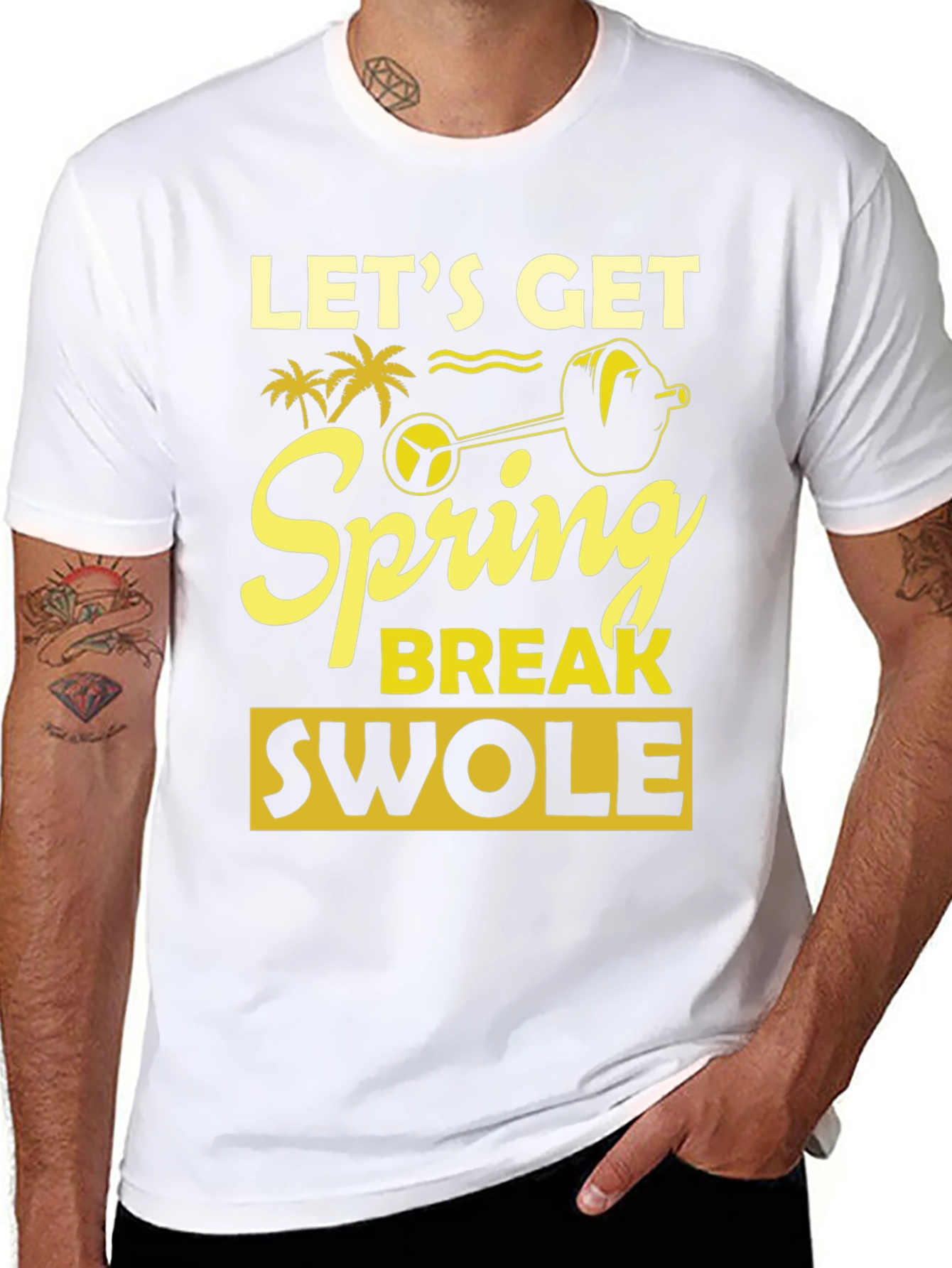 Lets Get Spring Break Swole Black T-Shirt