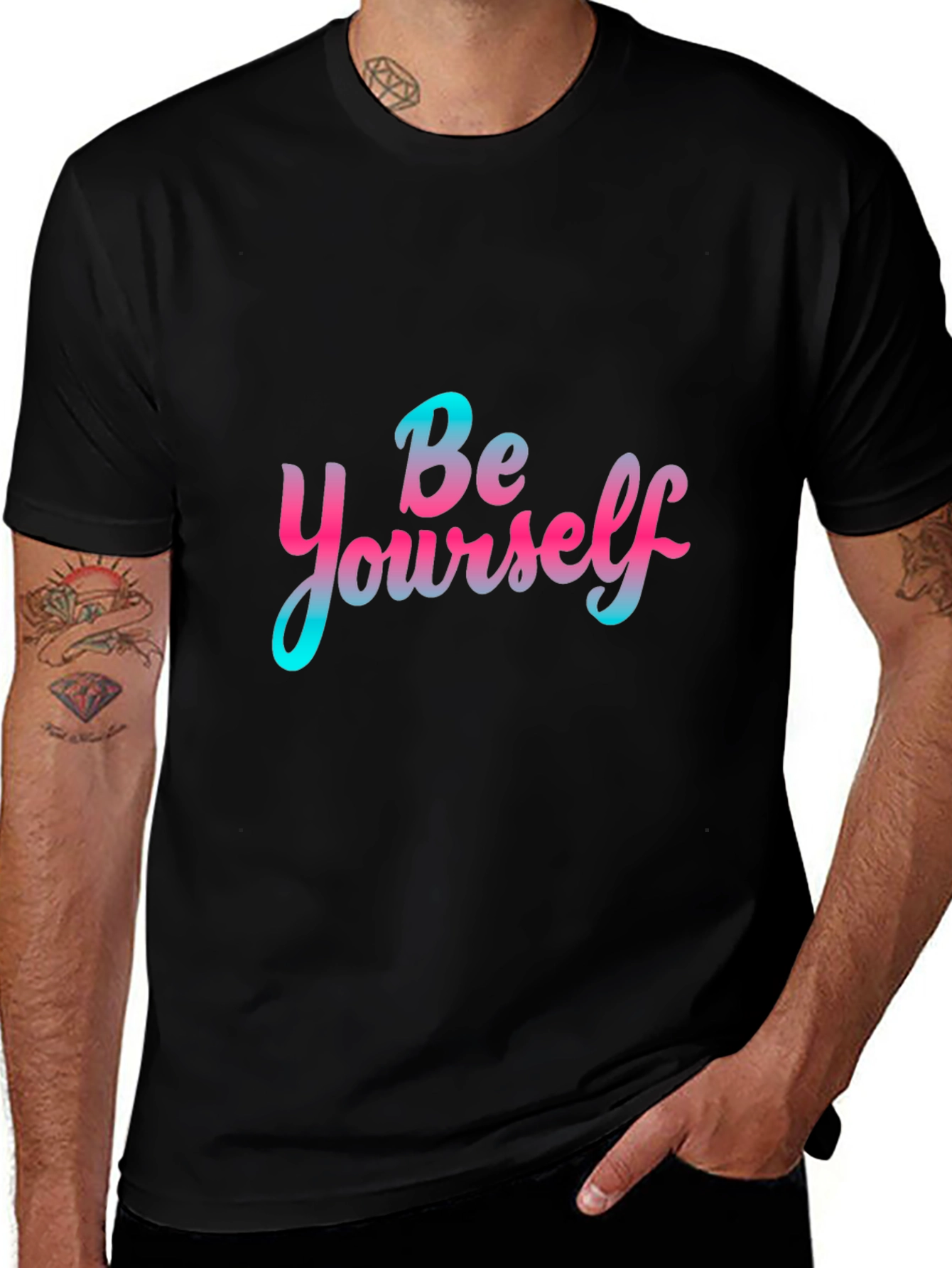 Be Yourself Graphic Tee - Trendy Casual T-Shirt