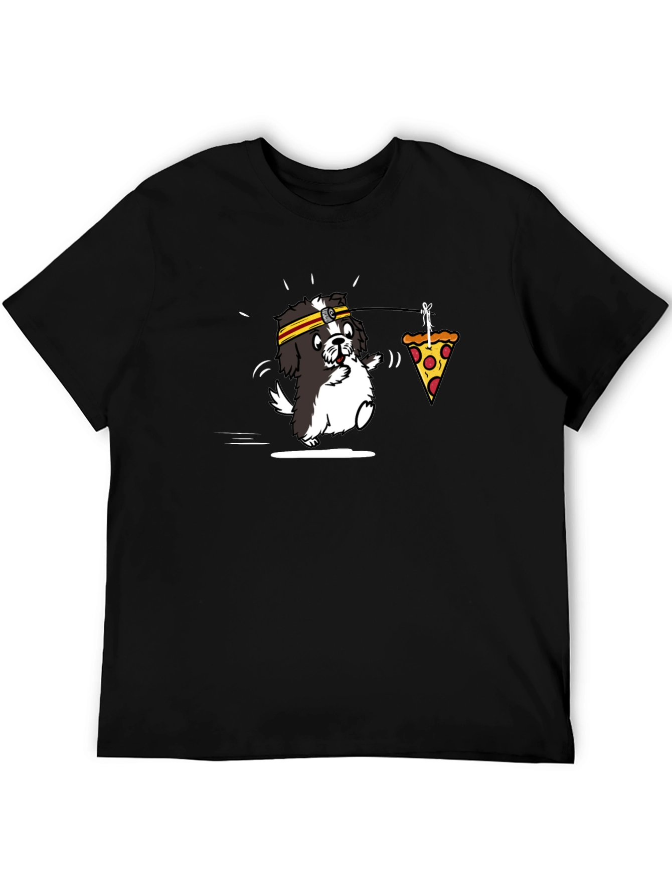 Funny Dog Pizza T-Shirt - Novelty Graphic Tee