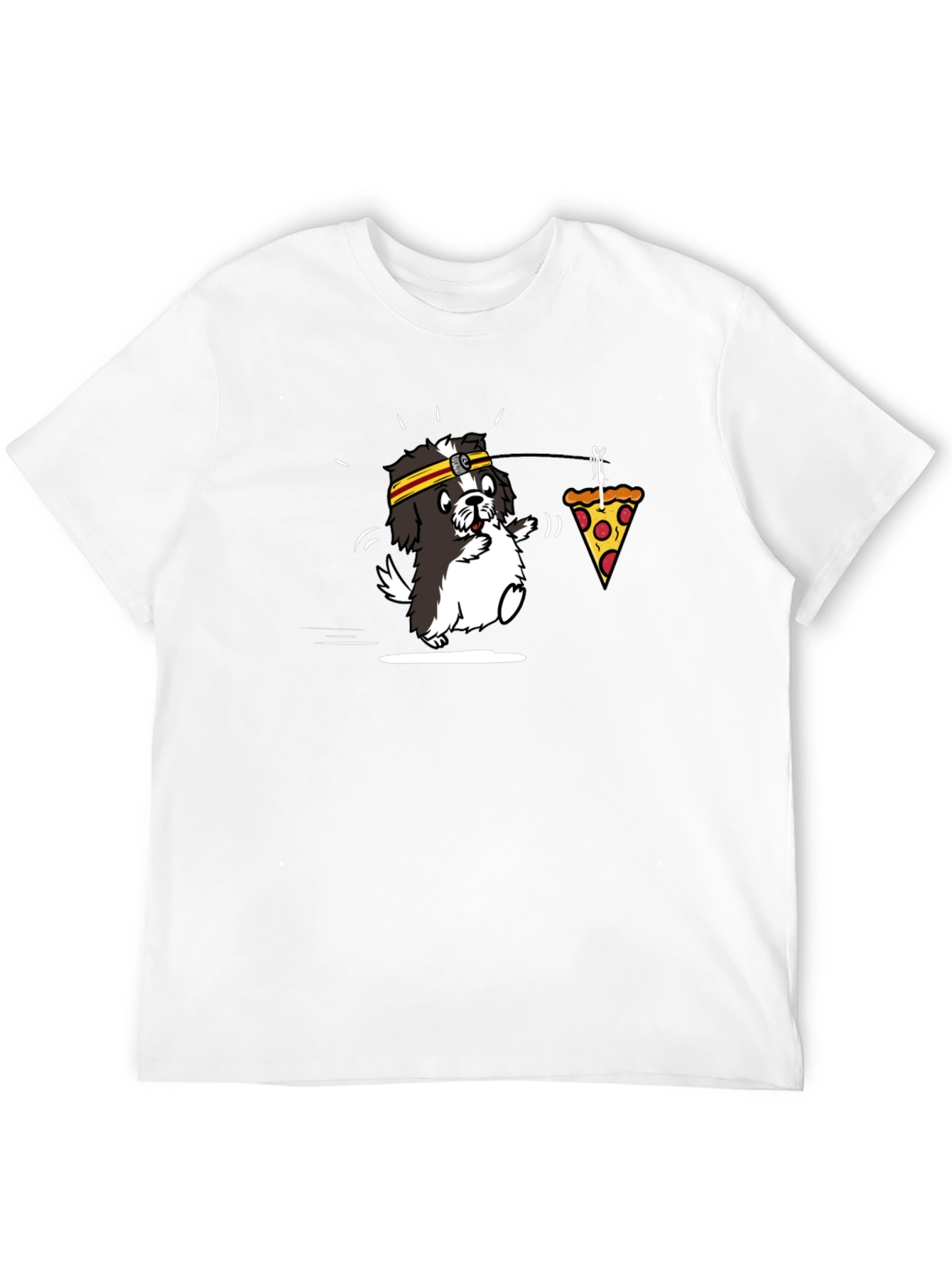 Funny Dog Pizza T-Shirt - Novelty Graphic Tee