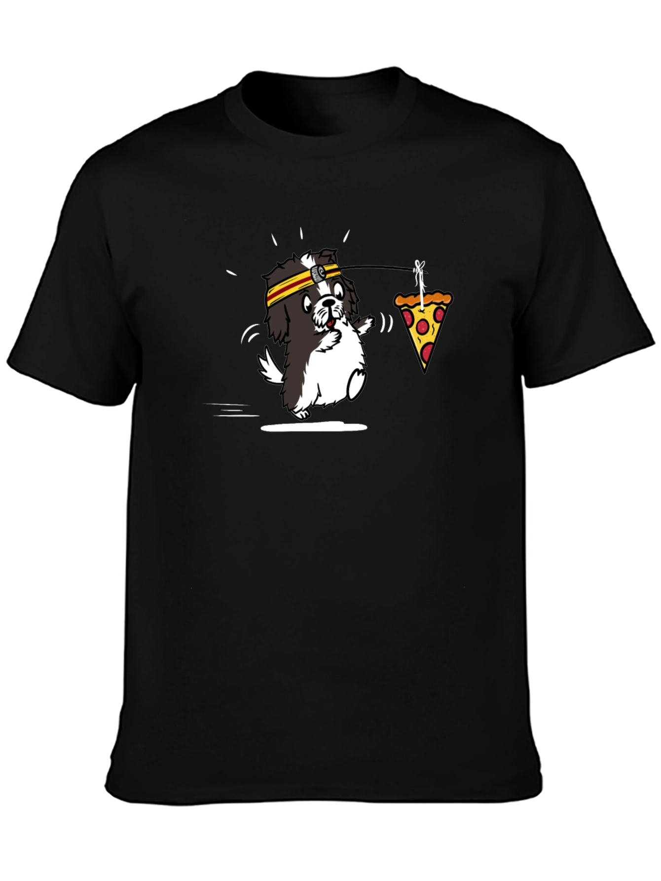 Funny Dog Pizza T-Shirt - Novelty Graphic Tee