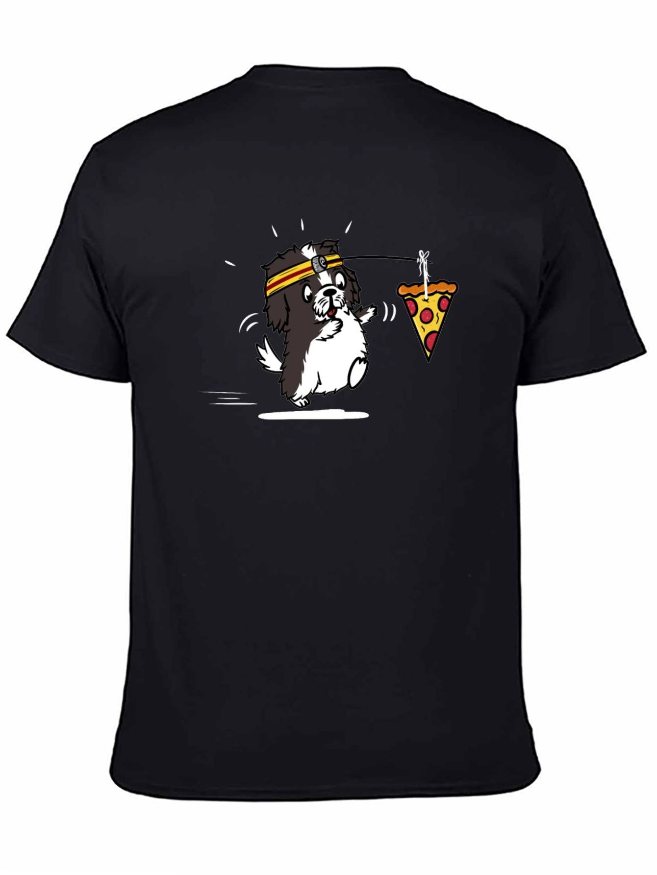 Funny Dog Pizza T-Shirt - Novelty Graphic Tee