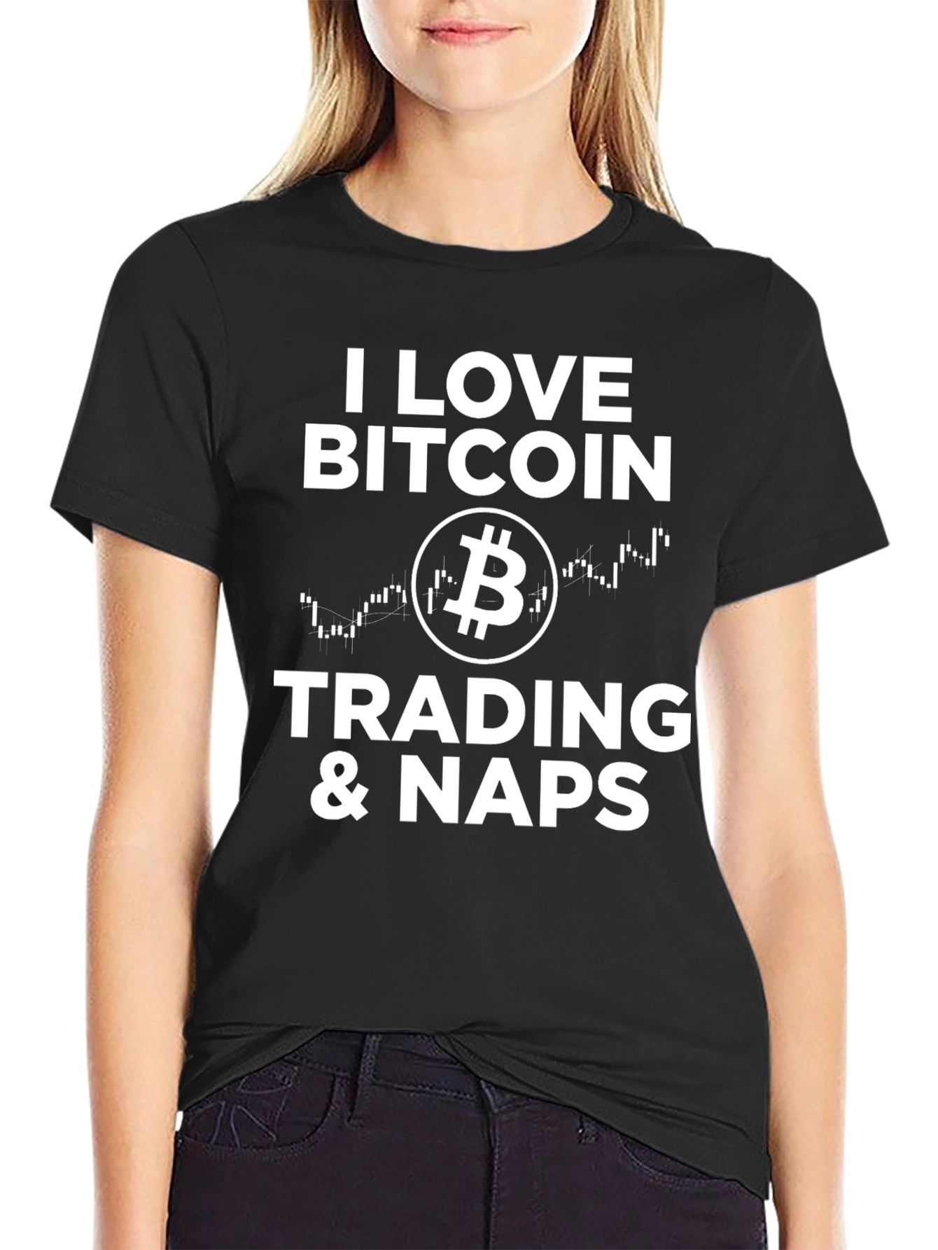 I Love Bitcoin Trading & Naps Graphic Tee