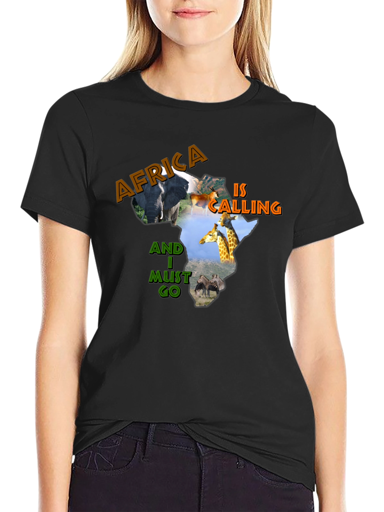 Africa Calling Graphic Print T-Shirt