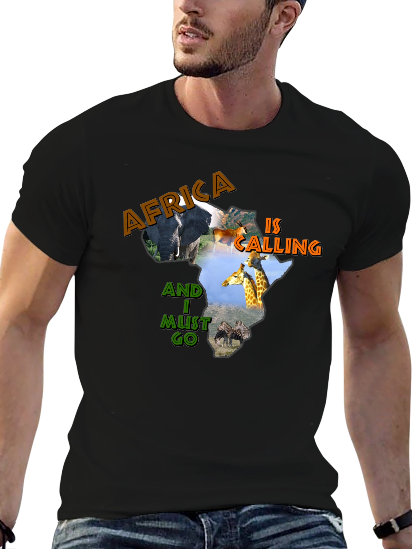 Africa Calling Graphic Print T-Shirt