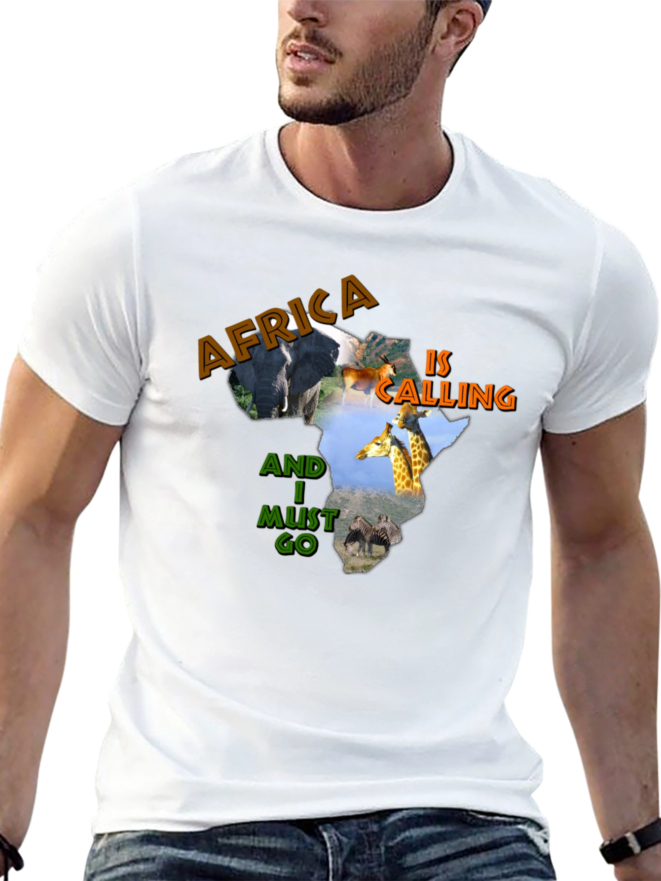 Africa Calling Graphic Print T-Shirt