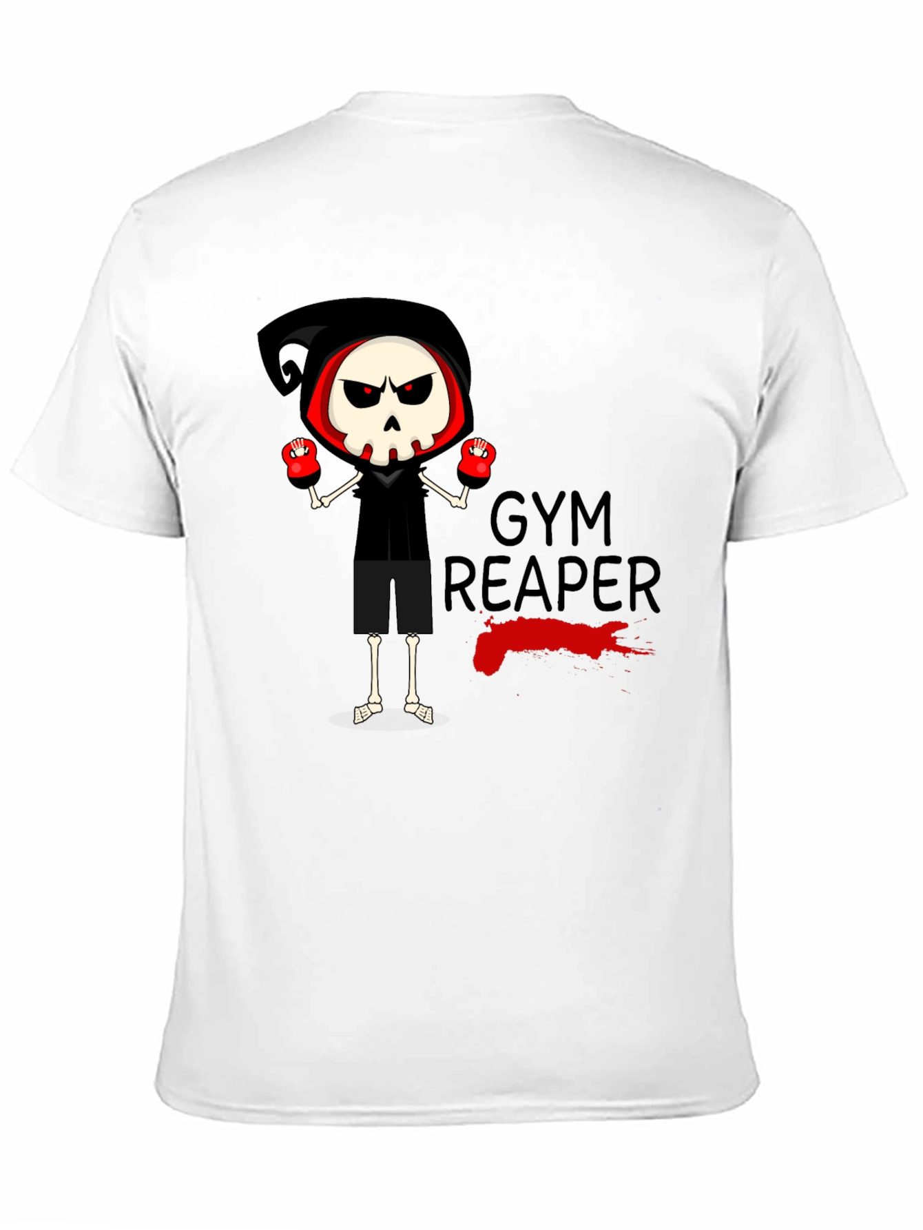 Gym Reaper Graphic Tee - Skeleton Boxer Design