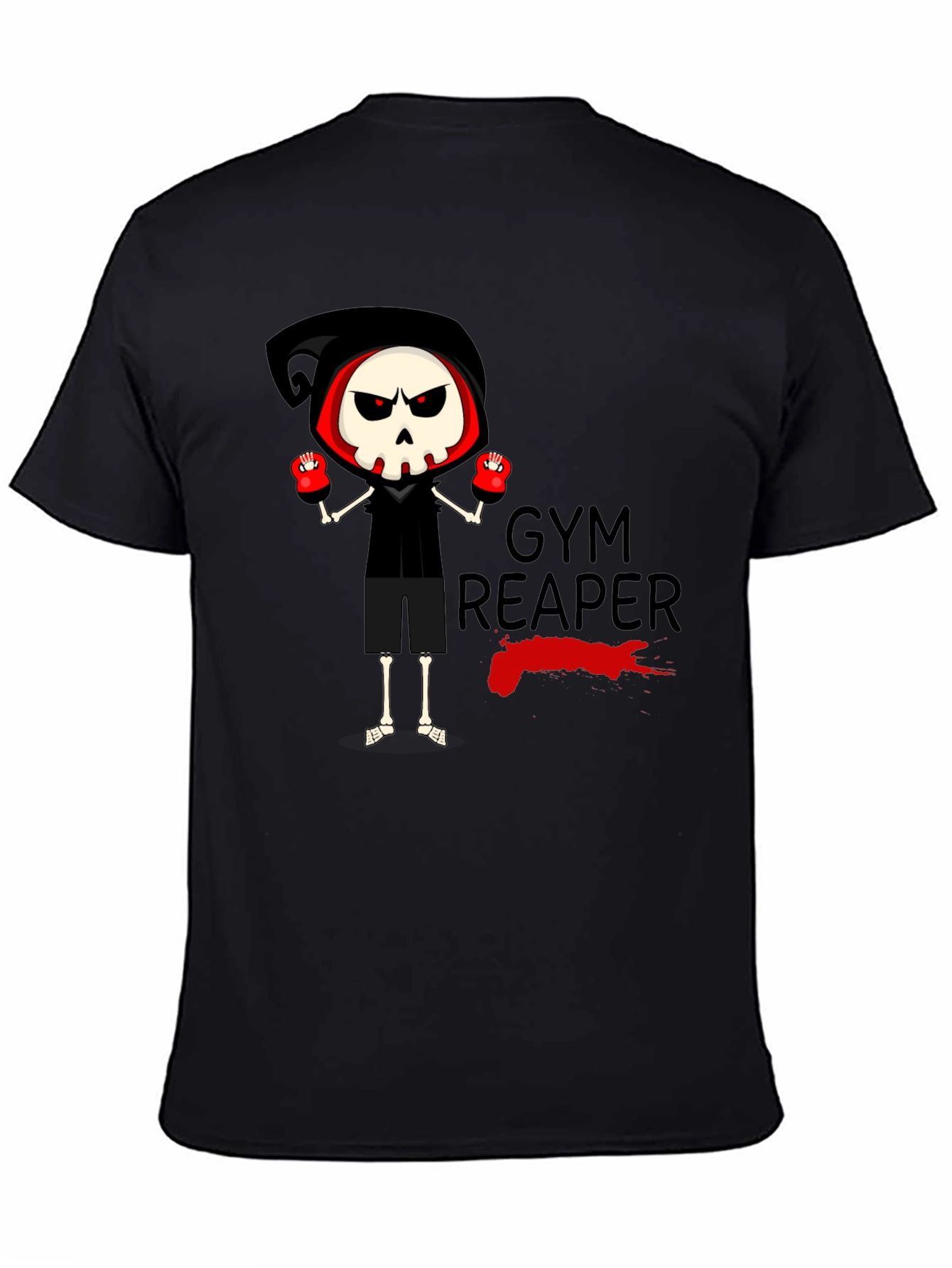 Gym Reaper Graphic Tee - Skeleton Boxer Design