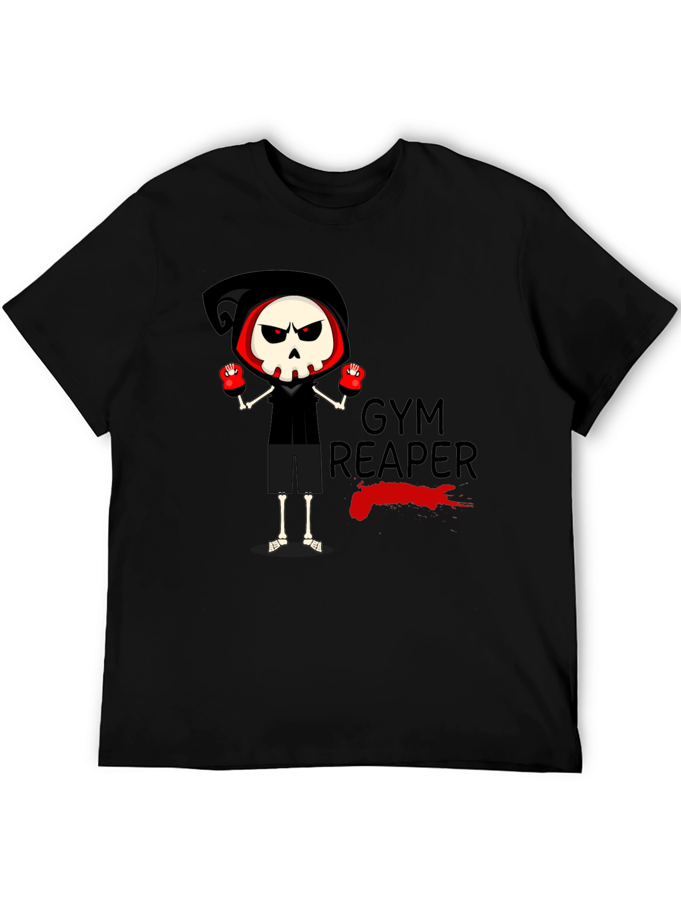 Gym Reaper Graphic Tee - Skeleton Boxer Design
