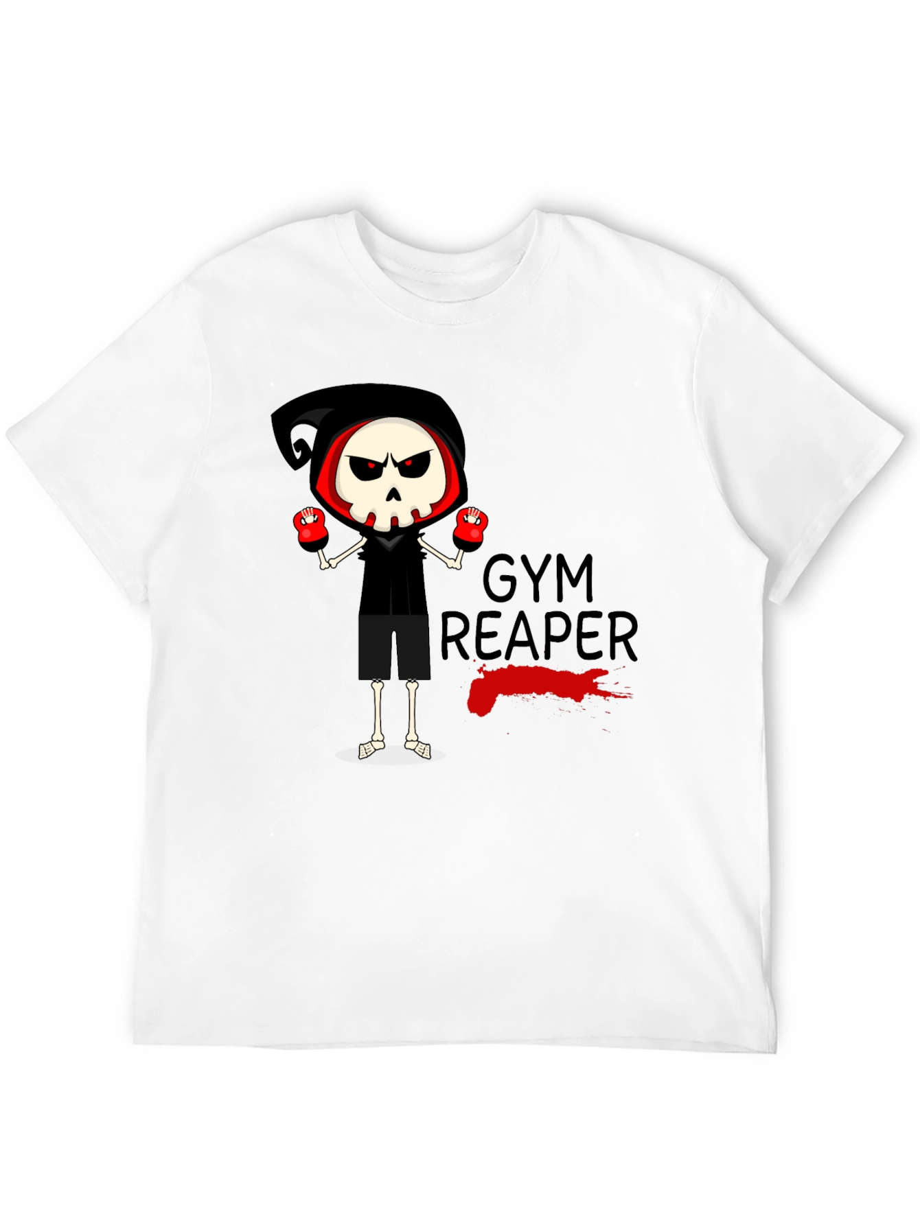 Gym Reaper Graphic Tee - Skeleton Boxer Design