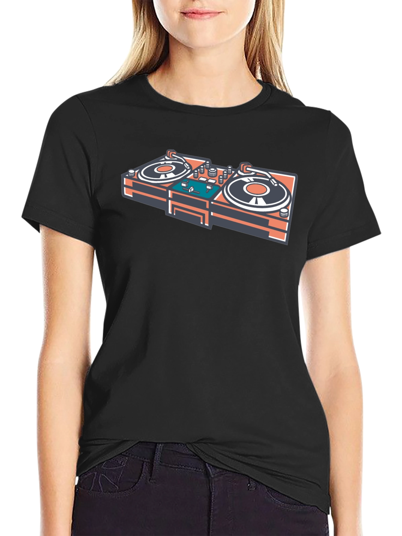 DJ Turntable Graphic T-Shirt - Music Lovers Tee