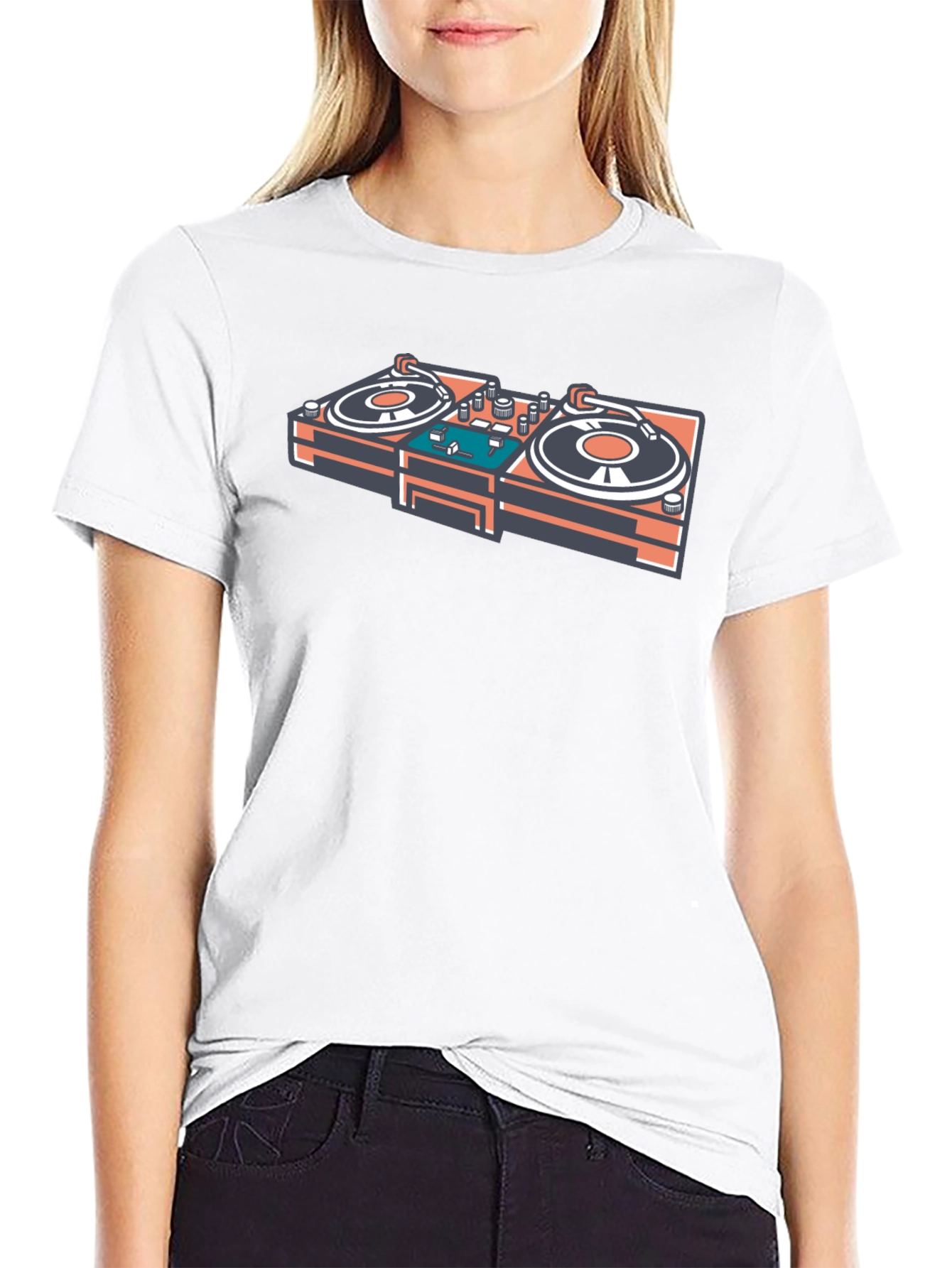 DJ Turntable Graphic T-Shirt - Music Lovers Tee
