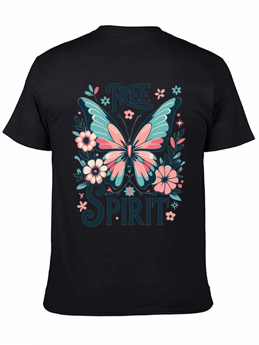 Free Spirit Butterfly Graphic Tee - Black