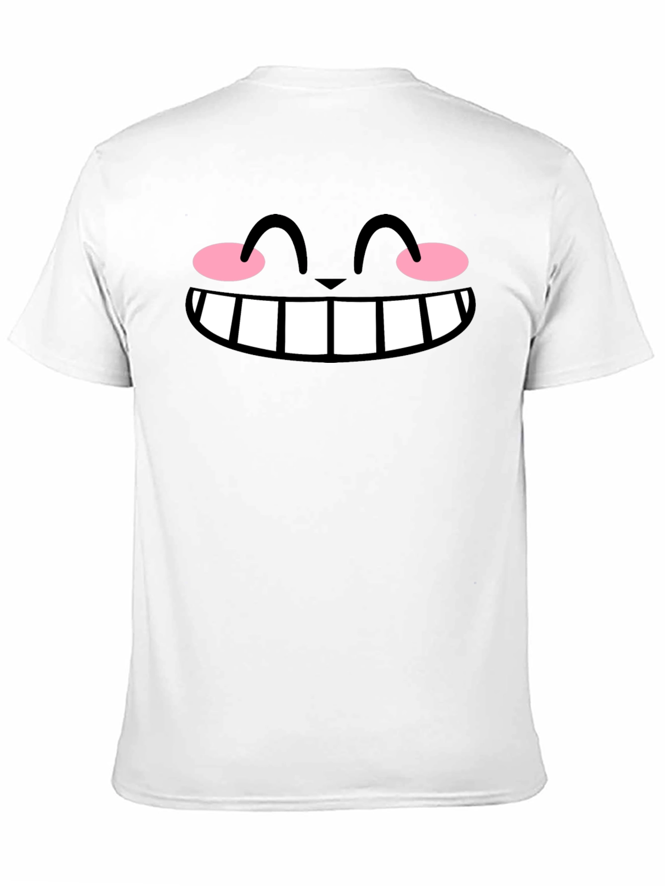 Cute Anime Face Graphic Black T-Shirt