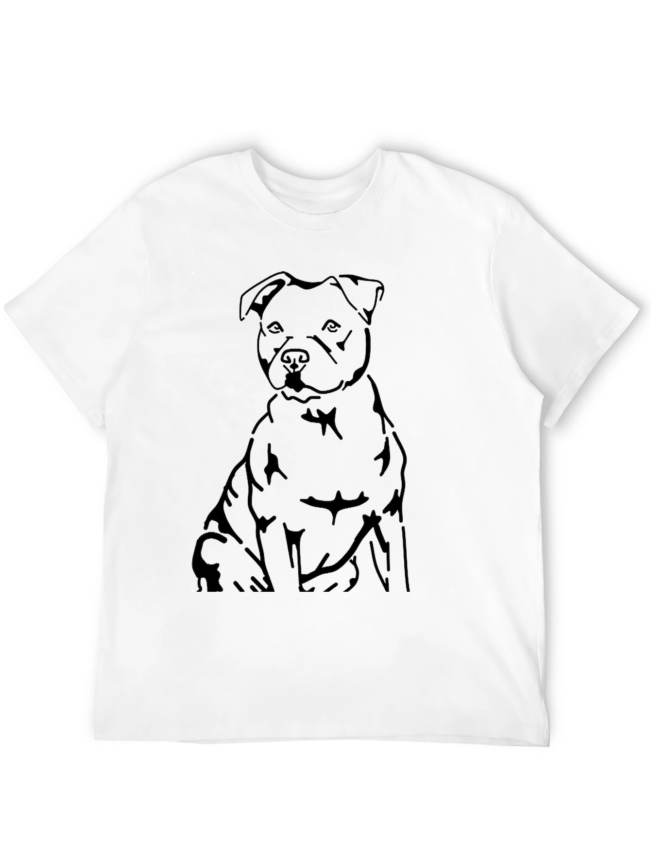 Staffordshire Bull Terrier Outline T-Shirt