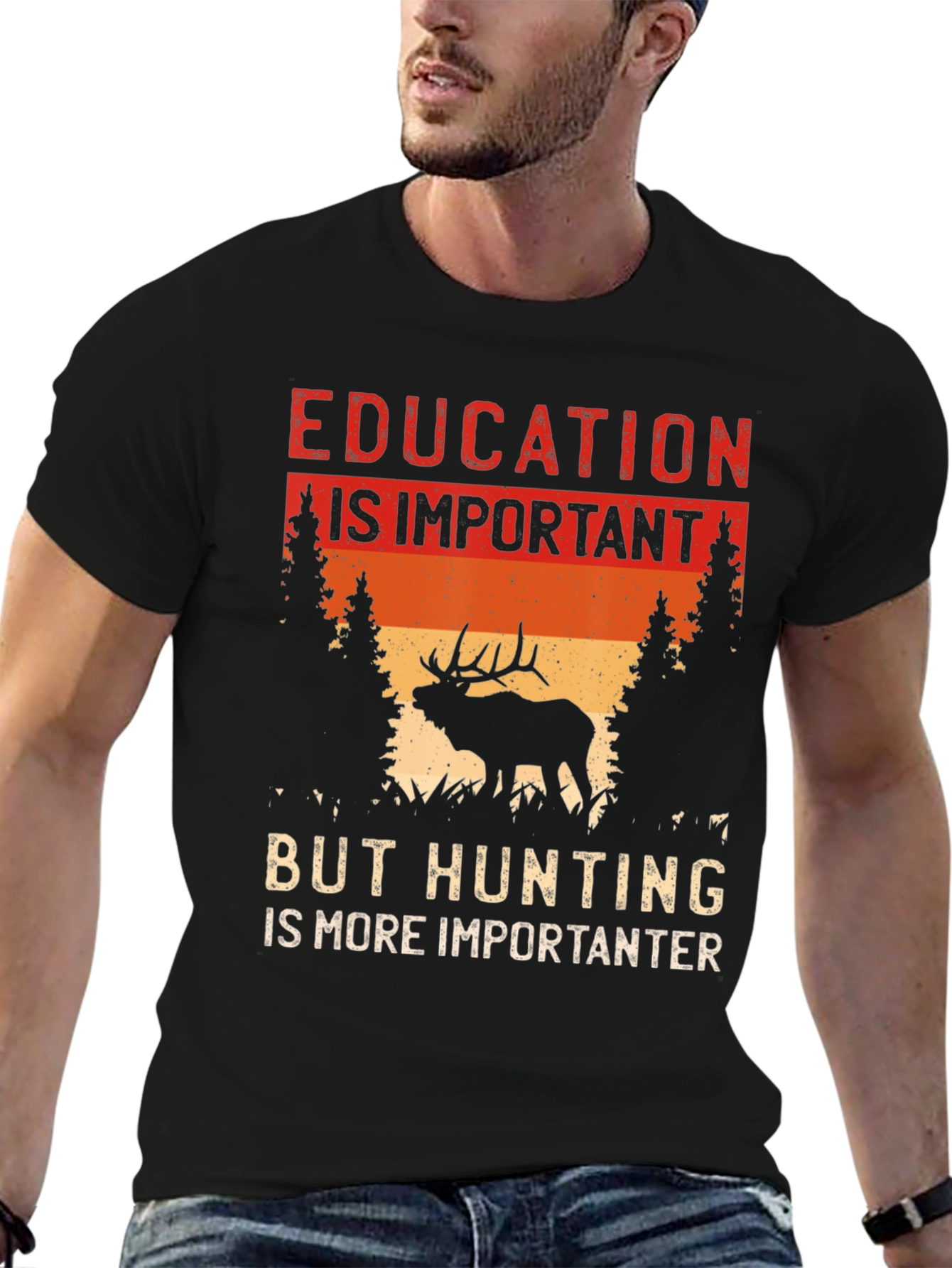 Education vs Hunting T-Shirt