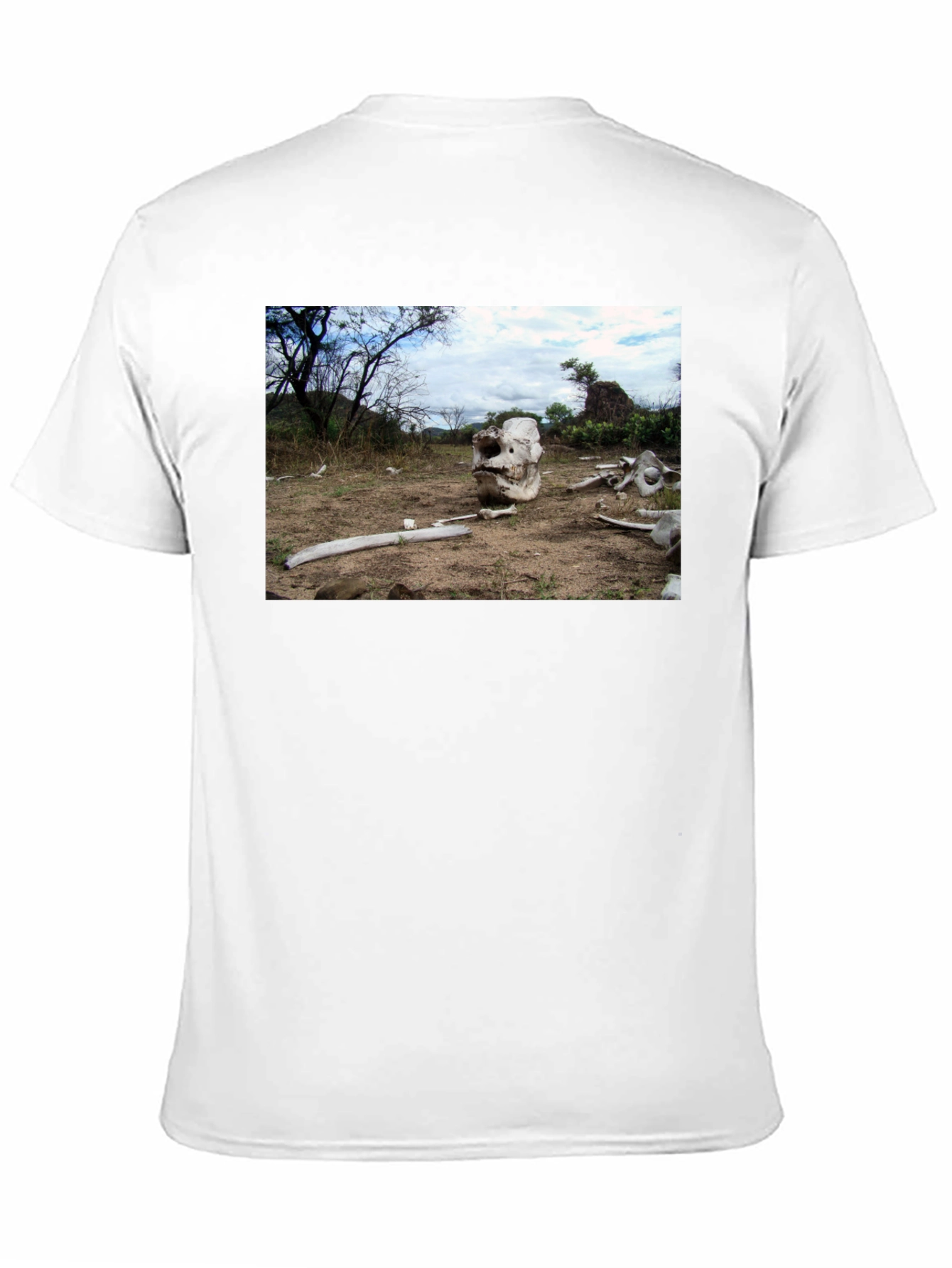 Elephant Skull Graphic Tee - Wildlife Conservation Shirt