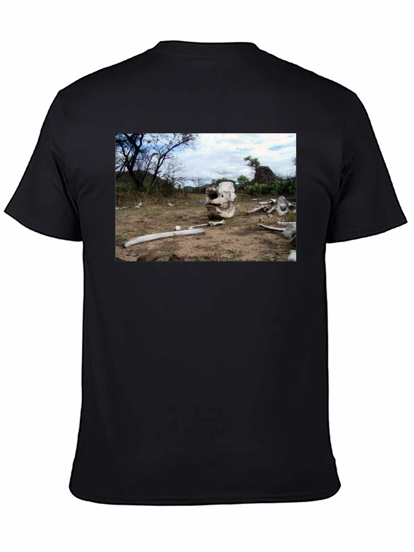 Elephant Skull Graphic Tee - Wildlife Conservation Shirt