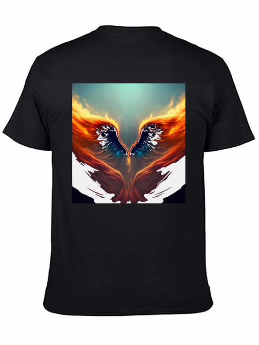 Fiery Wings Graphic Tee - Phoenix Design