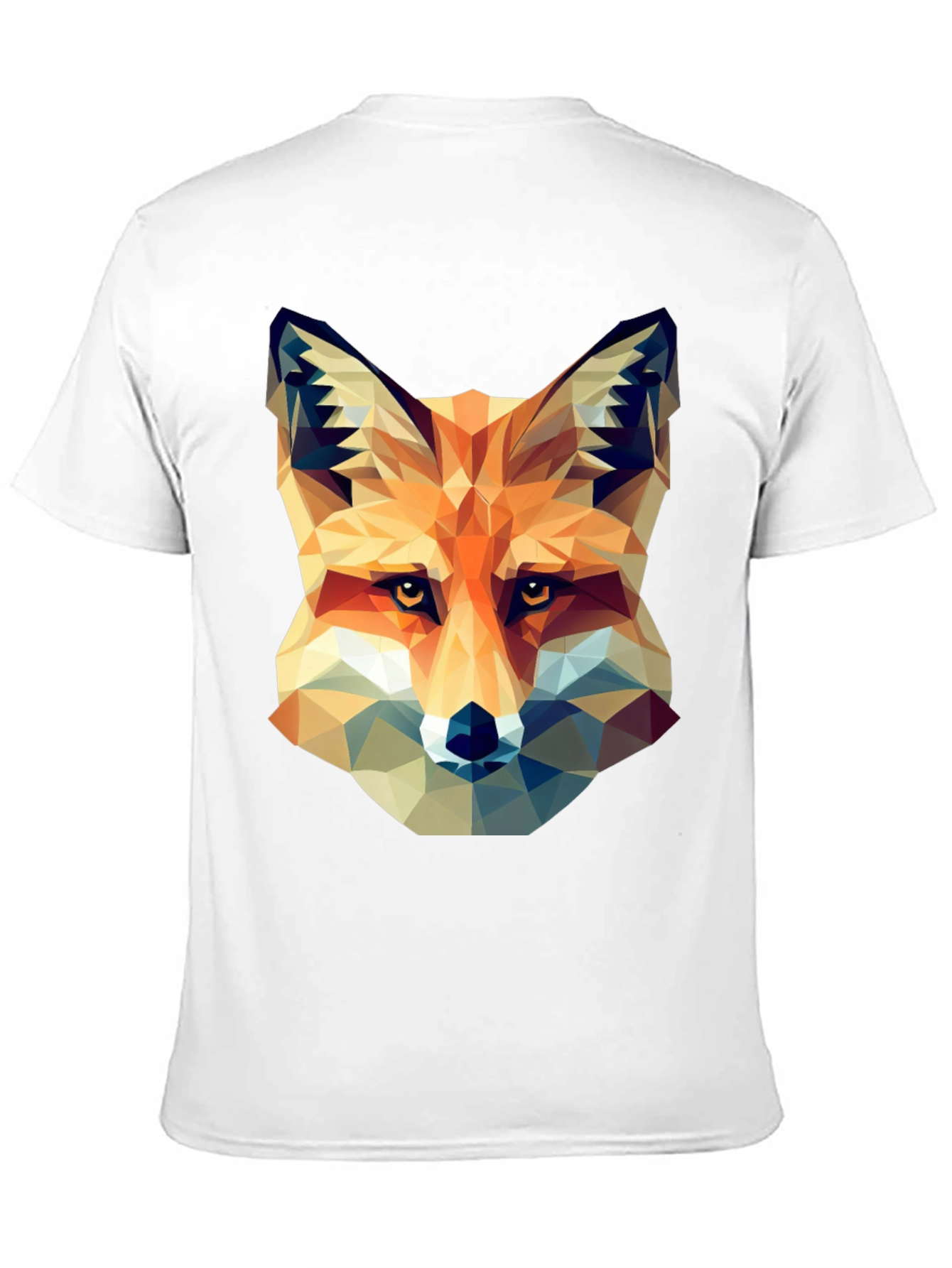Geometric Fox Head Print T-Shirt