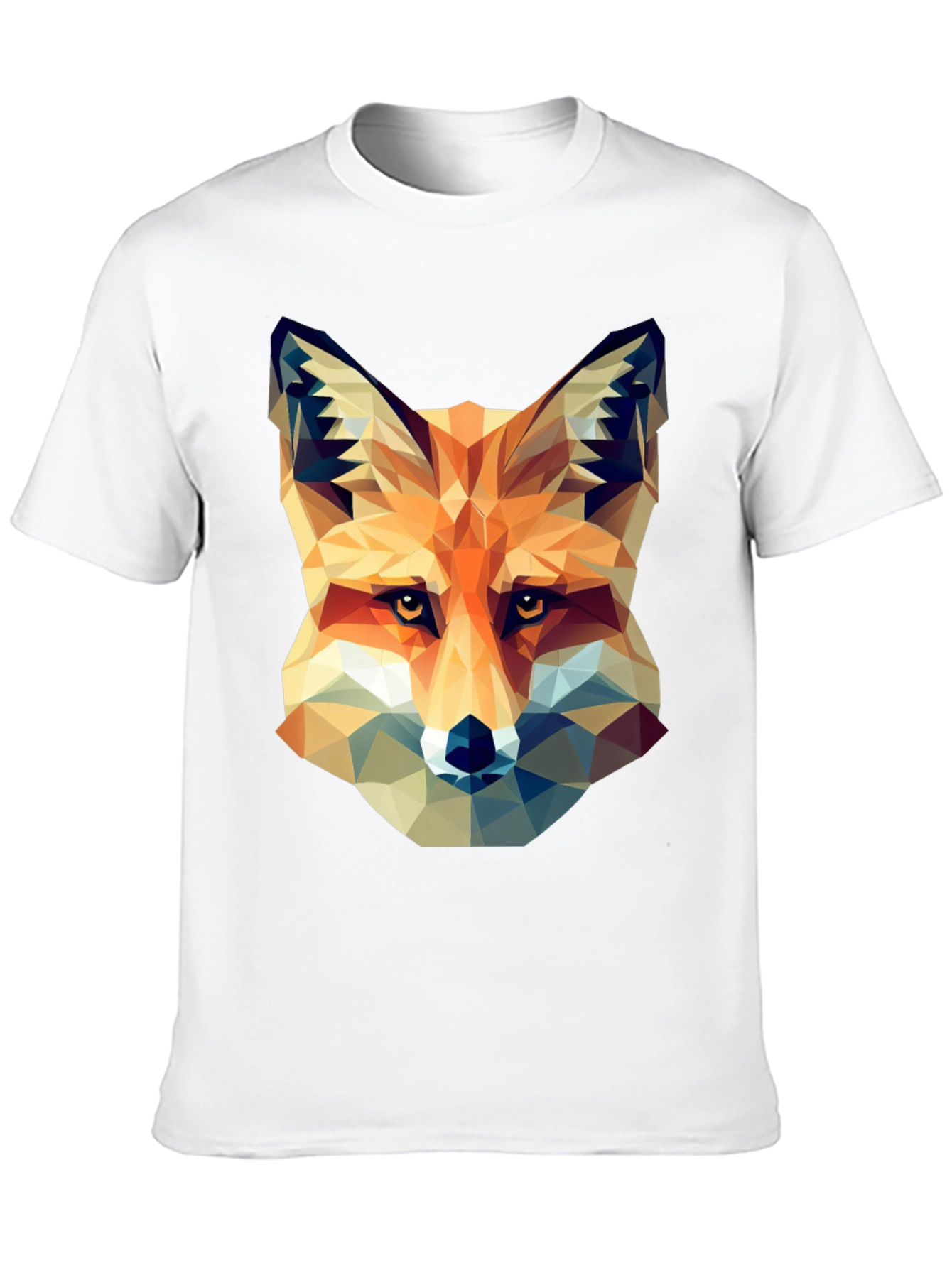 Geometric Fox Head Print T-Shirt