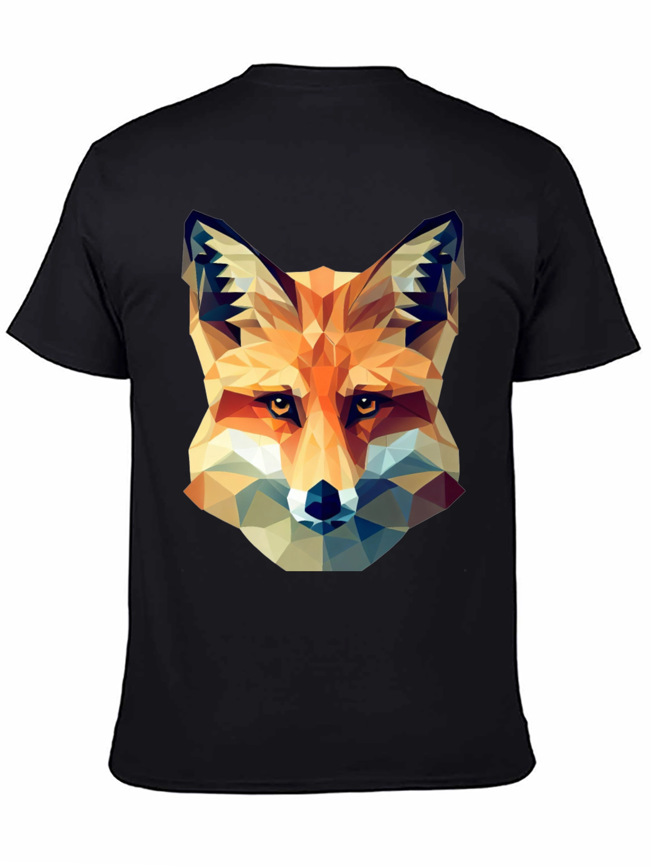 Geometric Fox Head Print T-Shirt