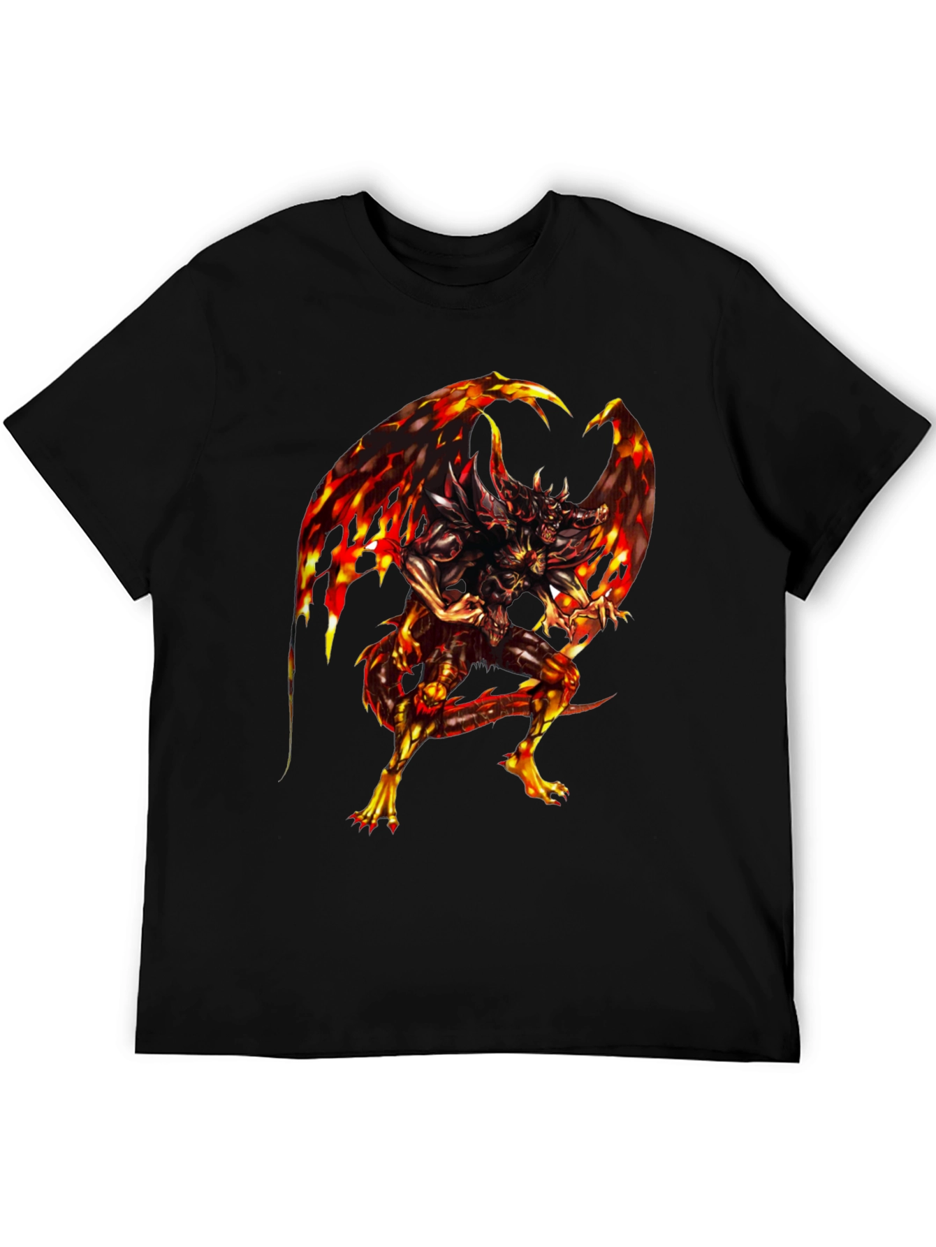 Fiery Dragon Graphic Black T-Shirt