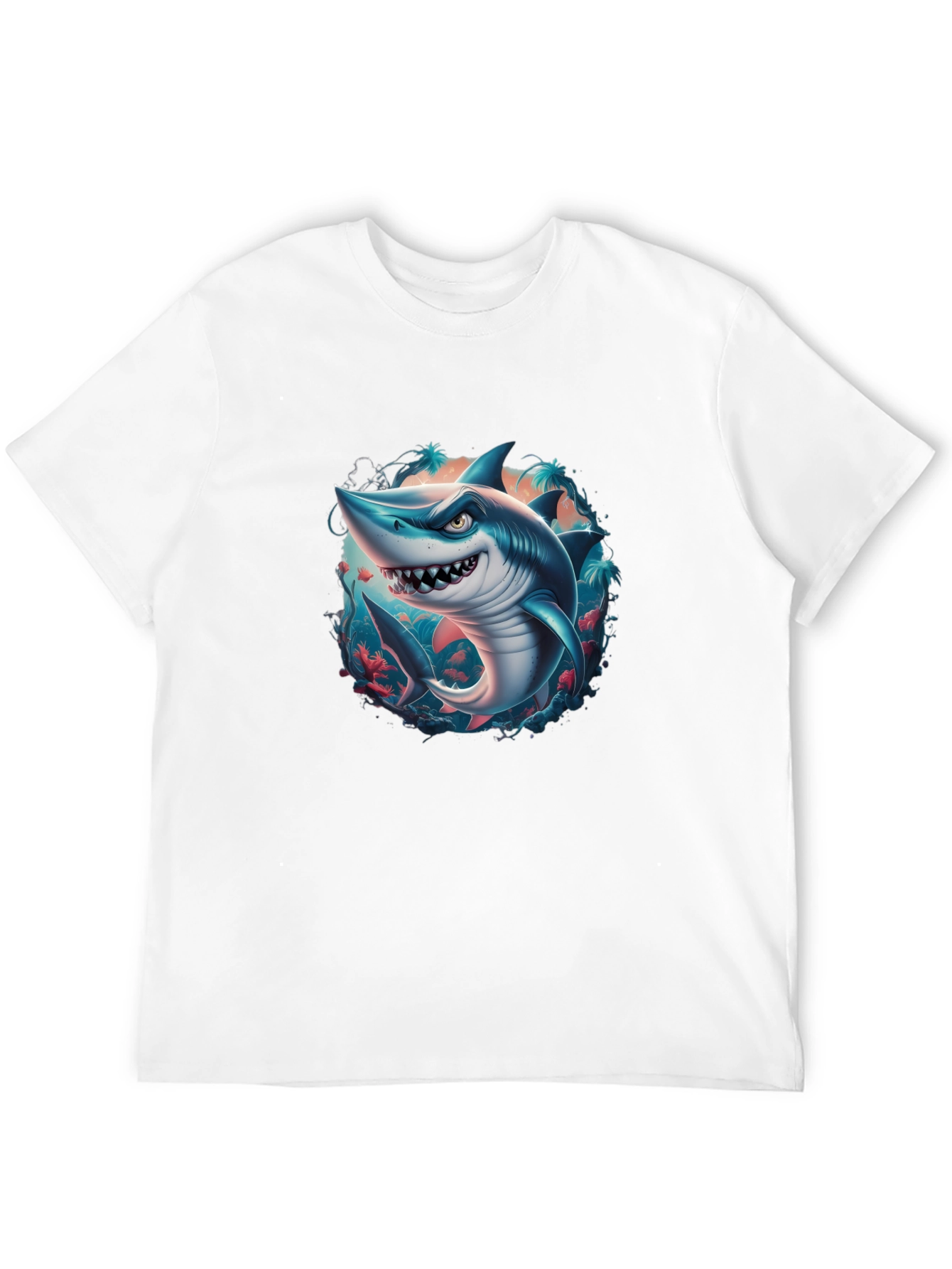 Shark Graphic Tee - Mens Black T-Shirt