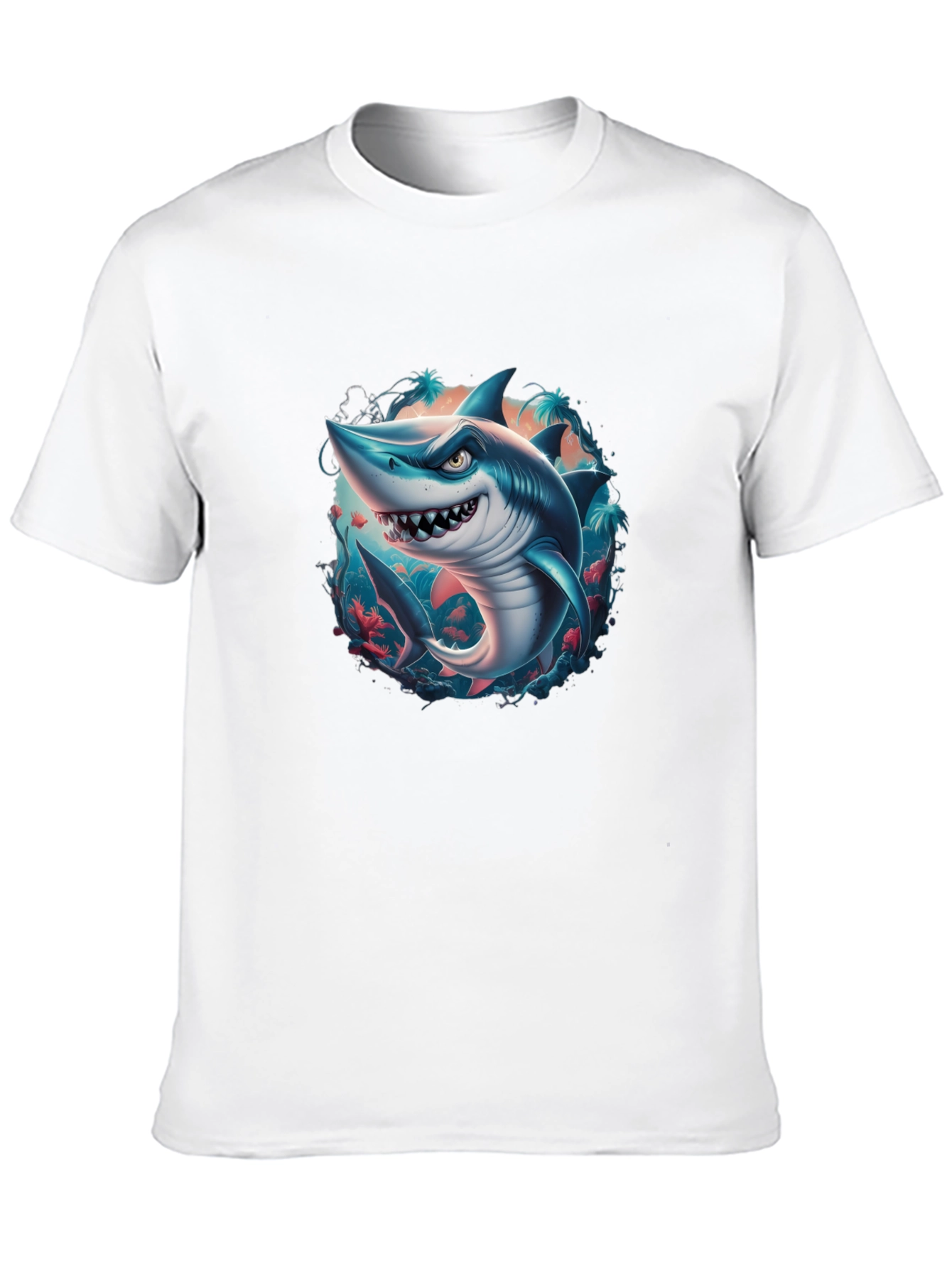 Shark Graphic Tee - Mens Black T-Shirt