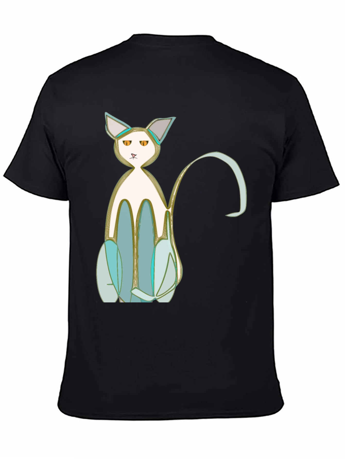 Unique Cat Graphic Tee - Stylish Black T-Shirt