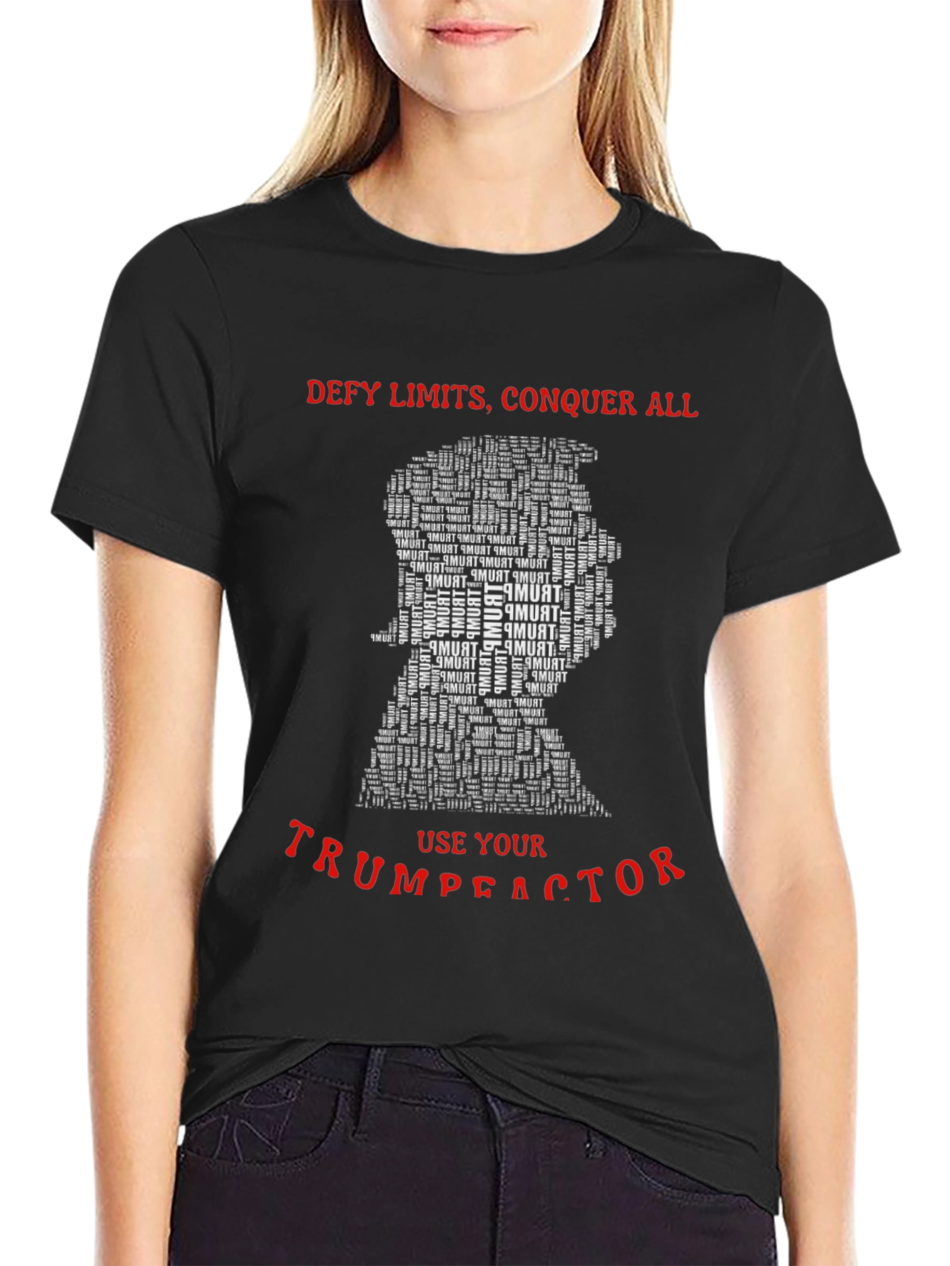 Trump T-Shirt Defy Limits Conquer All Patriotic