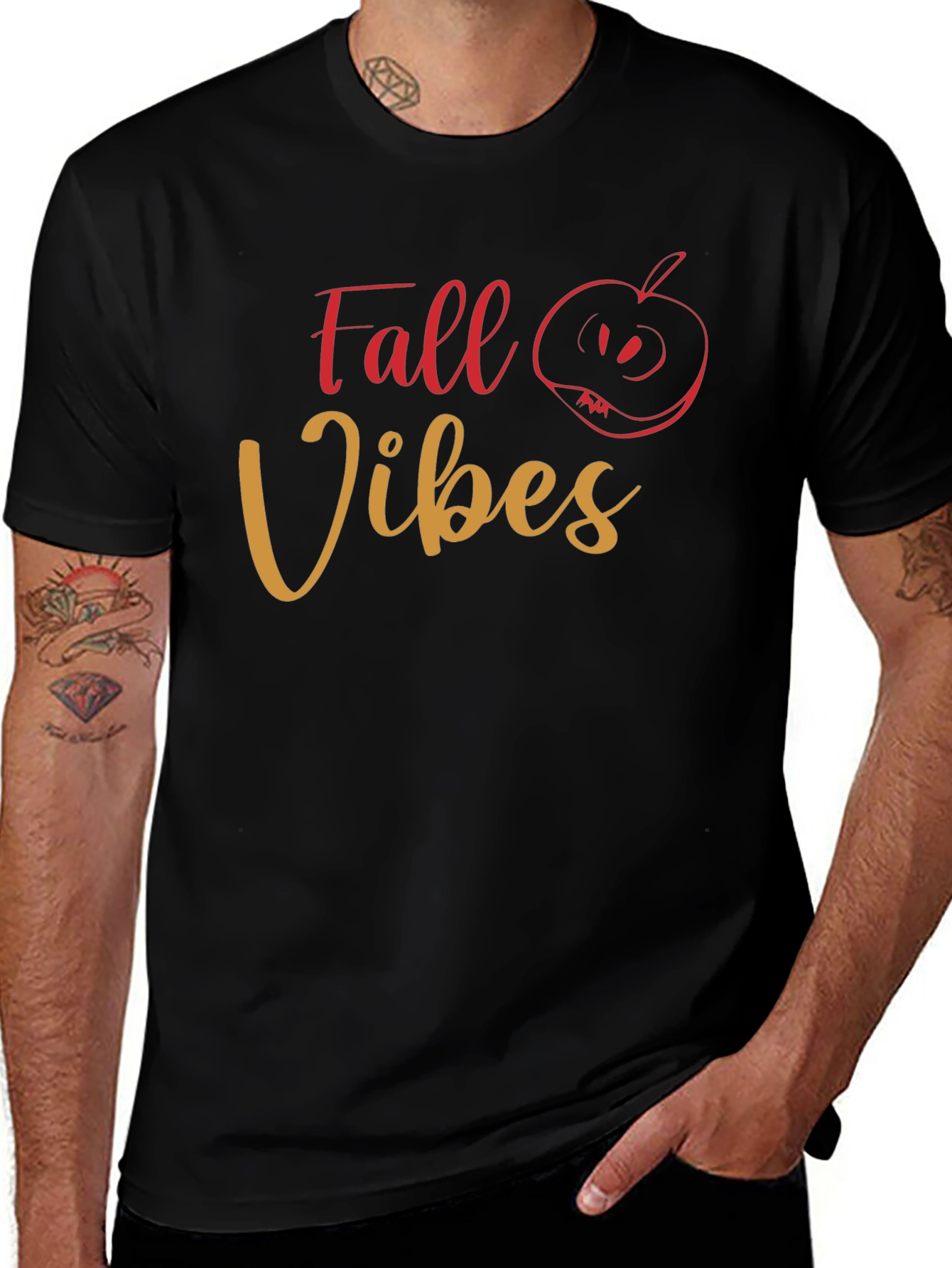 Fall Vibes Graphic Tee - Black