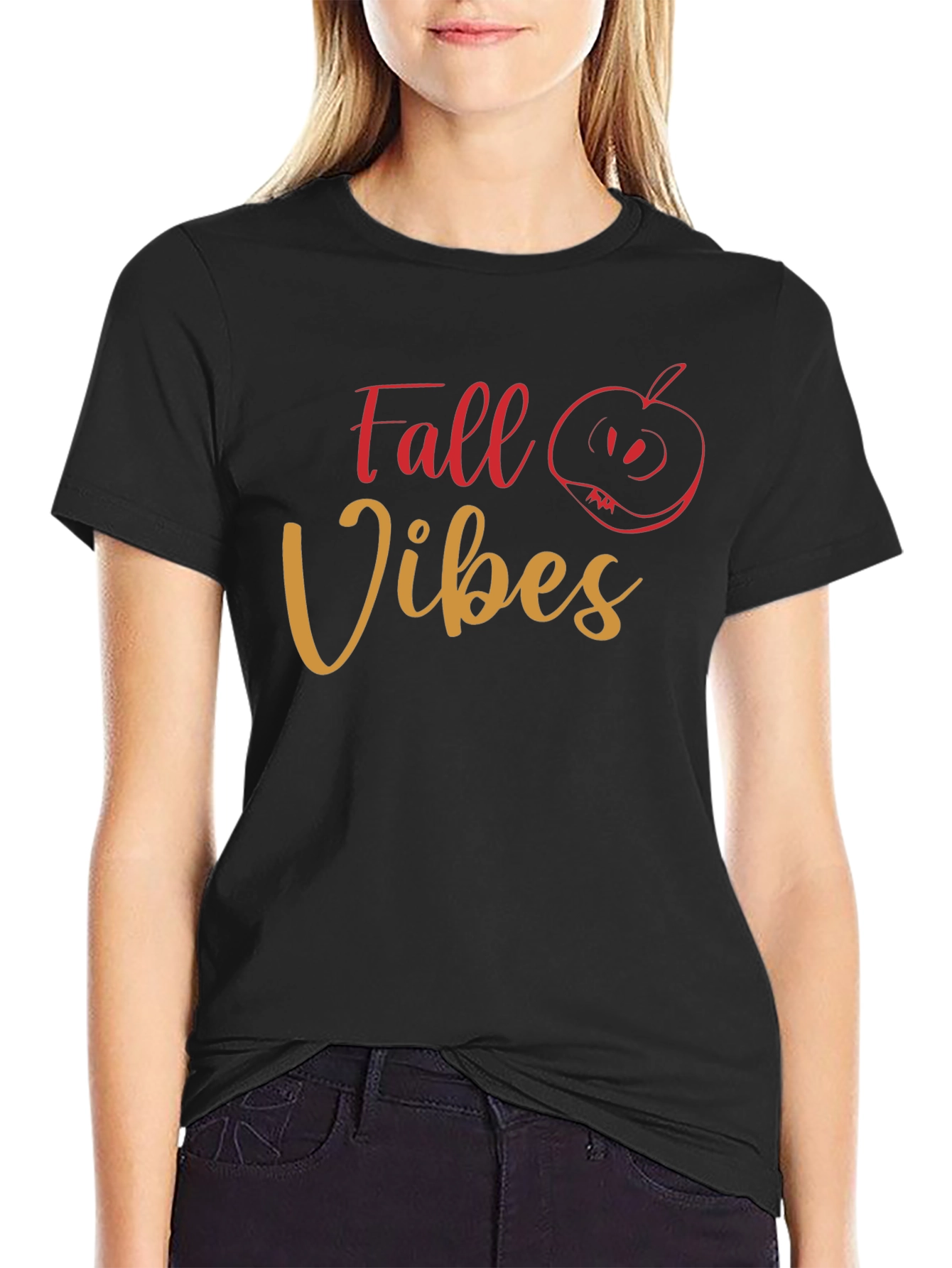 Fall Vibes Graphic Tee - Black
