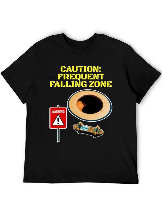Caution Falling Zone Graphic Tee