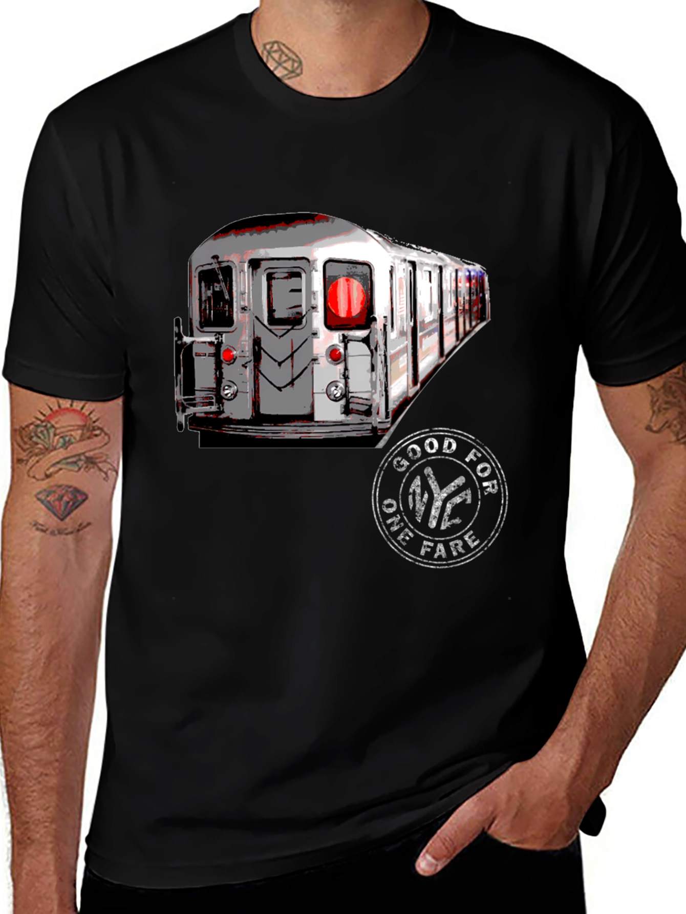 NYC Subway Train Graphic Tee