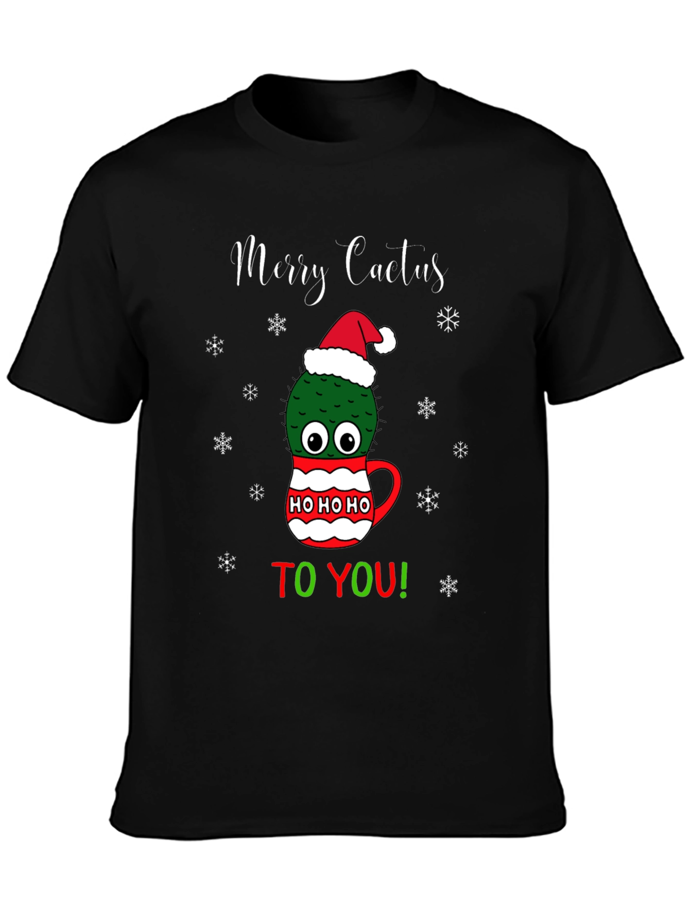 Merry Cactus Christmas Graphic Tee