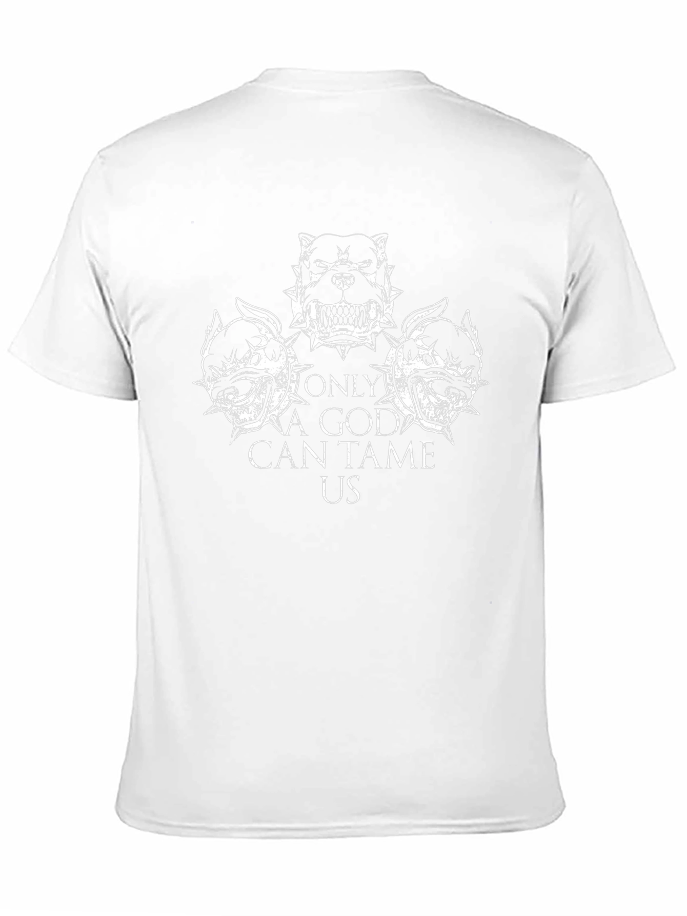 Dog Heads Only A God Black T-Shirt