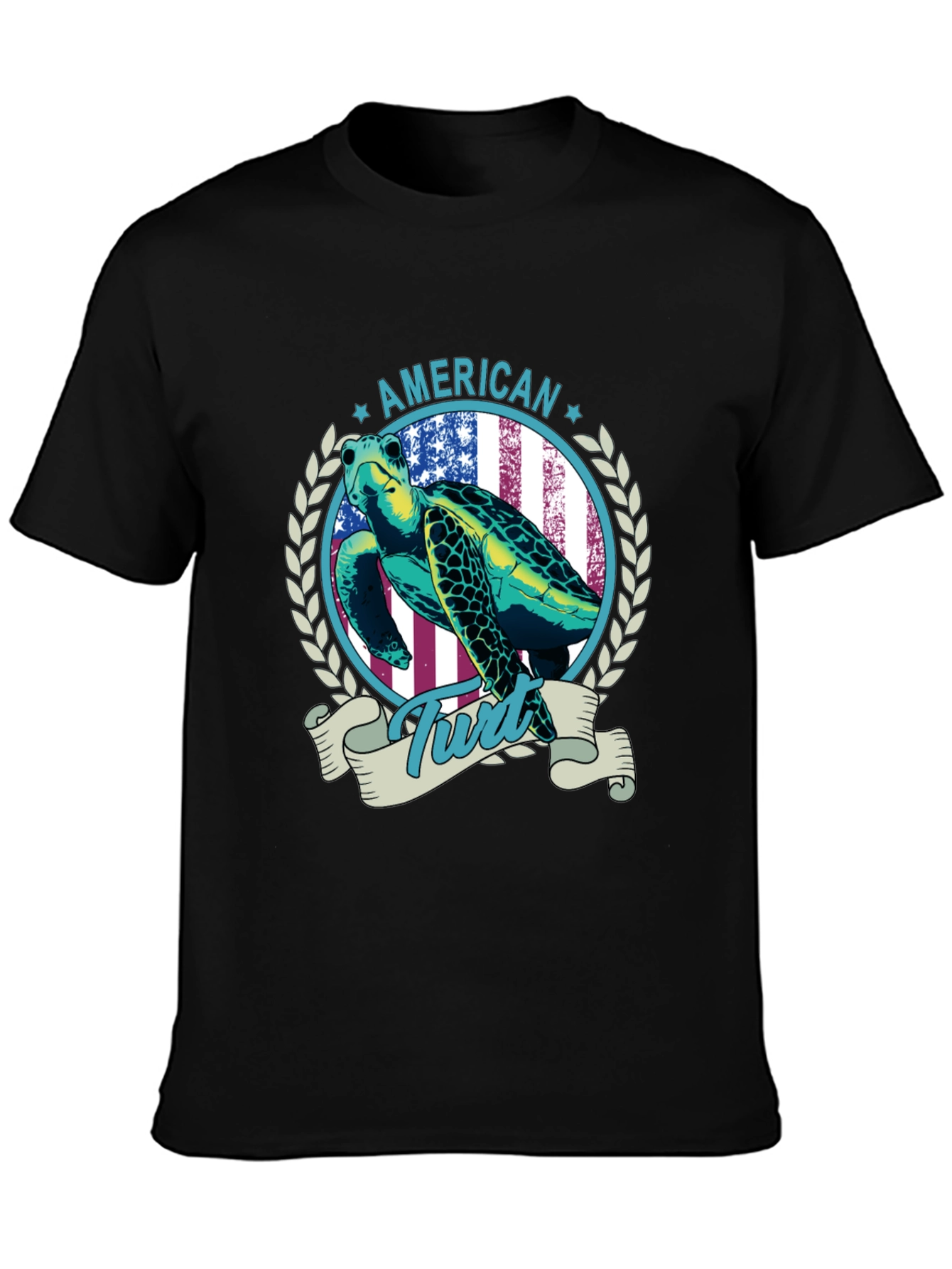 American Turtle Graphic Tee - Patriotic Design